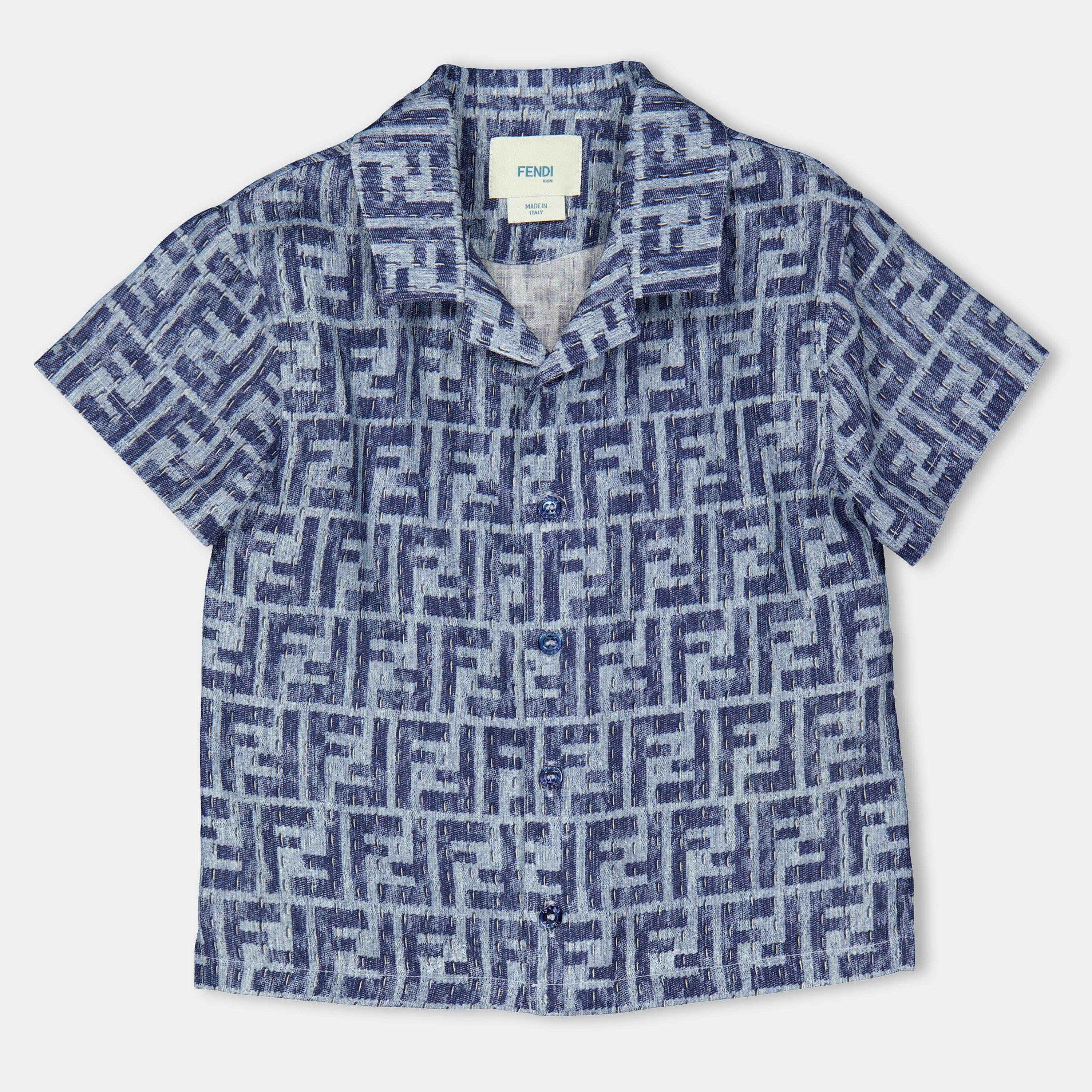 Yale F1I11 - Fendi - Short Sleeved Ff Logo Shirt Babies - 1