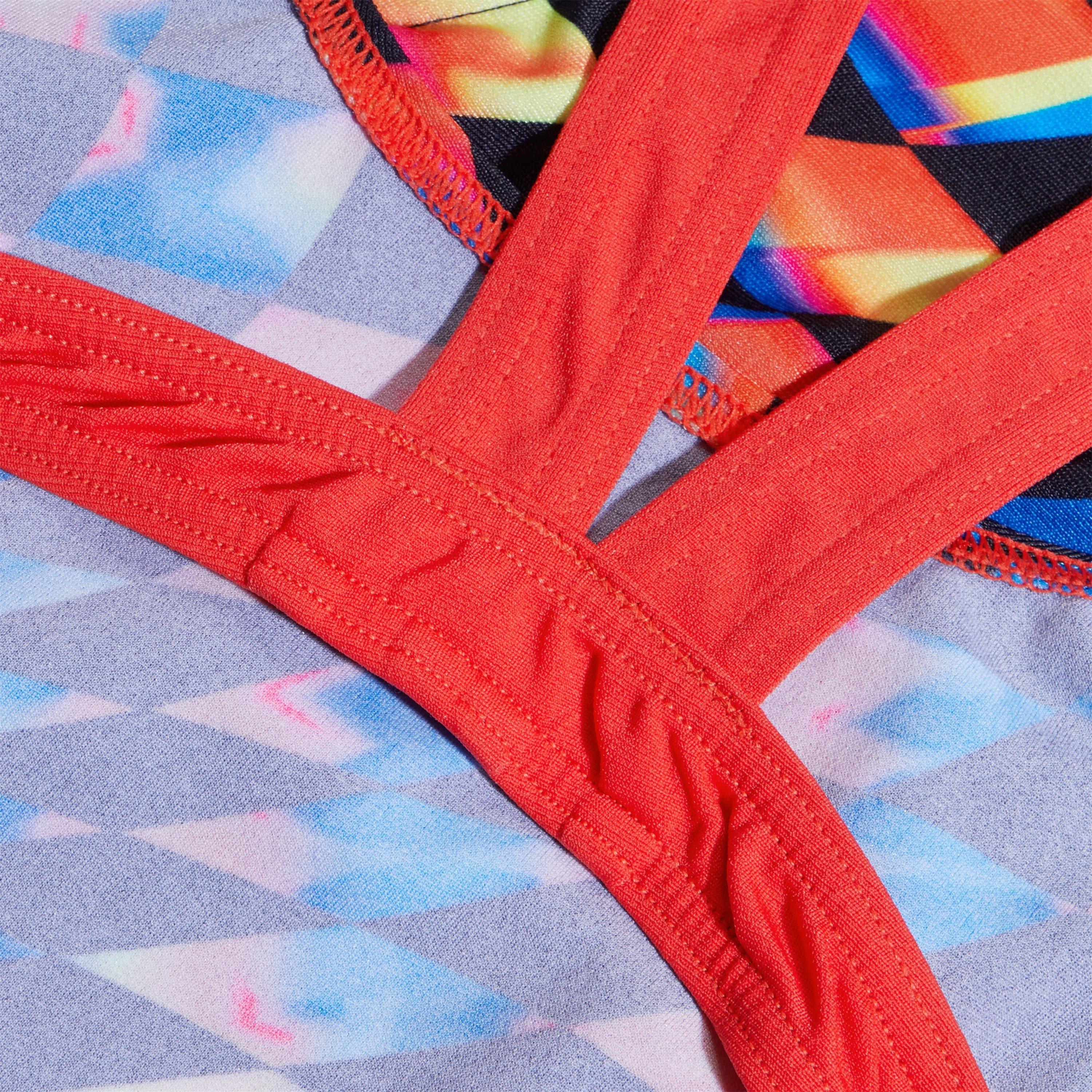 Black Red - Speedo - Digital Allover Leaderback Swimsuit - 4