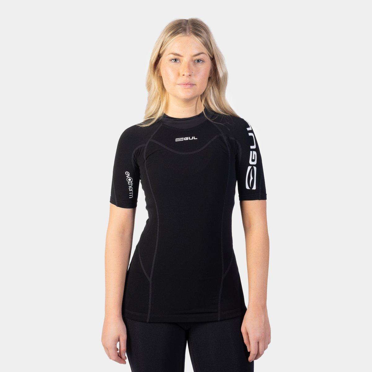 Black - Gul - WOMENS EVOTHERM FLATLOCK SHORT SLEEVE THERMAL - 1