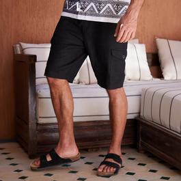 Threadbare Linen Blend Cargo Shorts