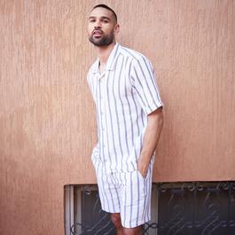 Threadbare Cotton Blend Stripe Shorts