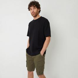 Threadbare Dobby Textured Cargo Shorts With Stretch
