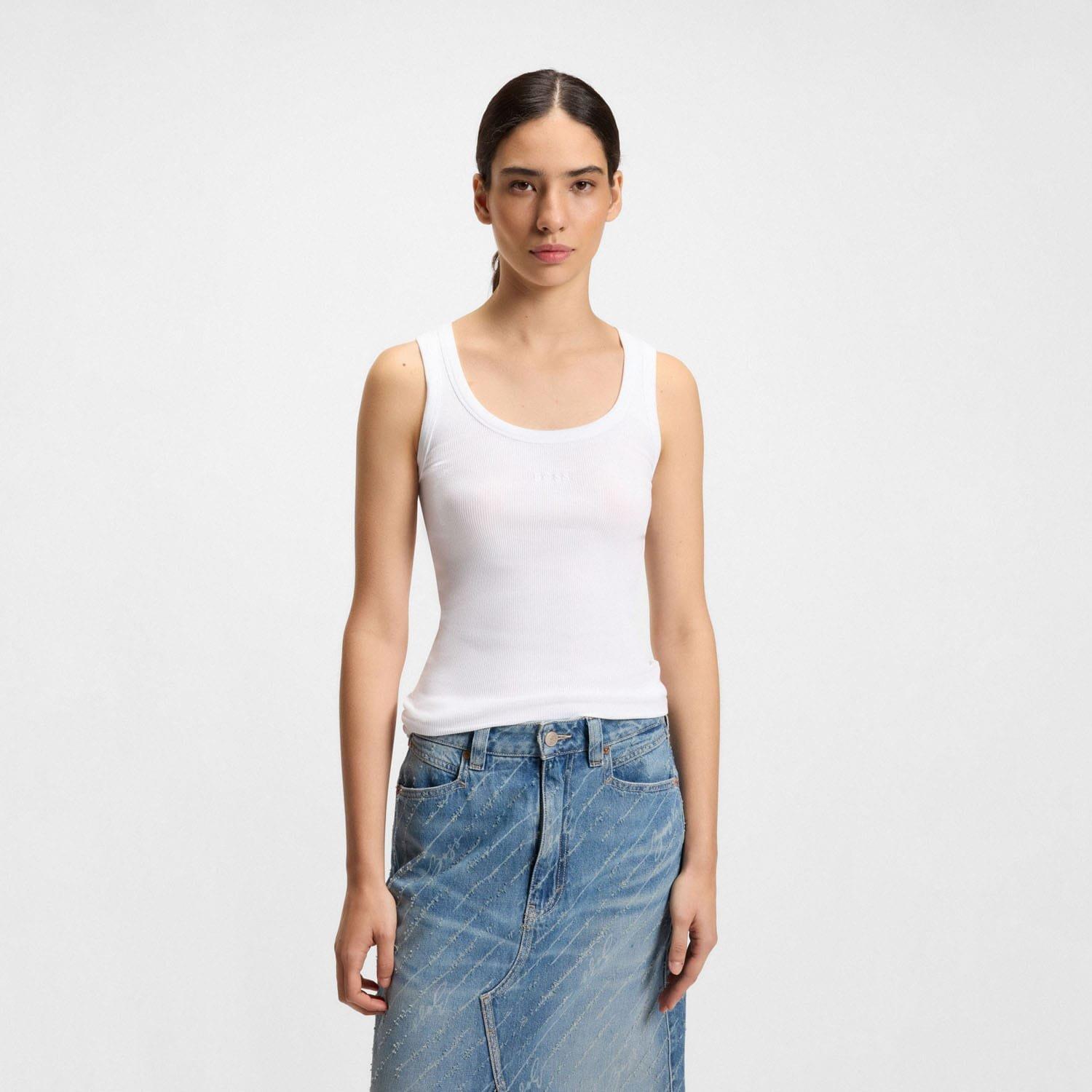 White - Boss - C_Ematite Slim Fit Vest - 1