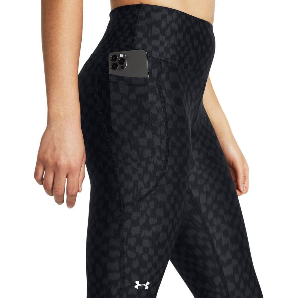 Black - Under Armour - HeatGear No-Slip Waistband Printed Ankle Leggings - 3
