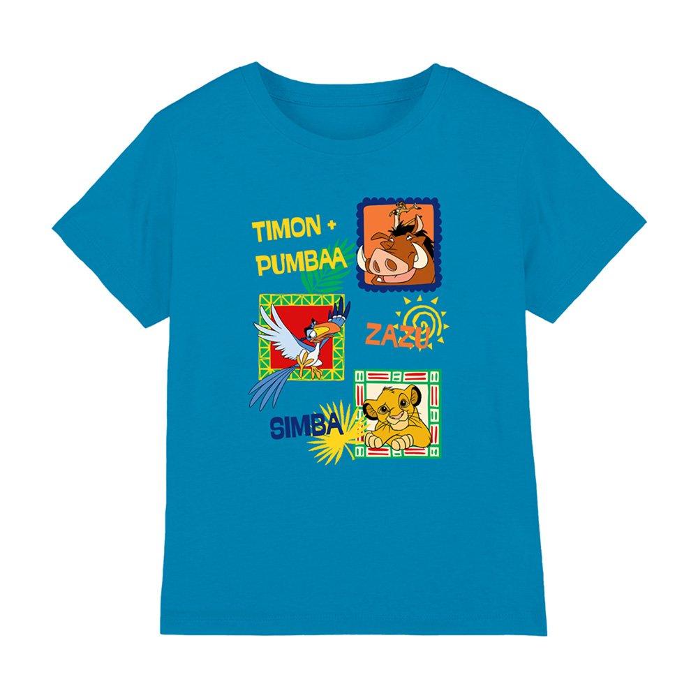 Disney Lion King Aztec Frames Kids T-Shirt Turquoise