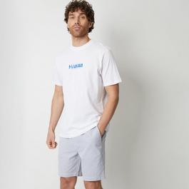 Threadbare Elasticated Waist Seersucker Cotton Shorts