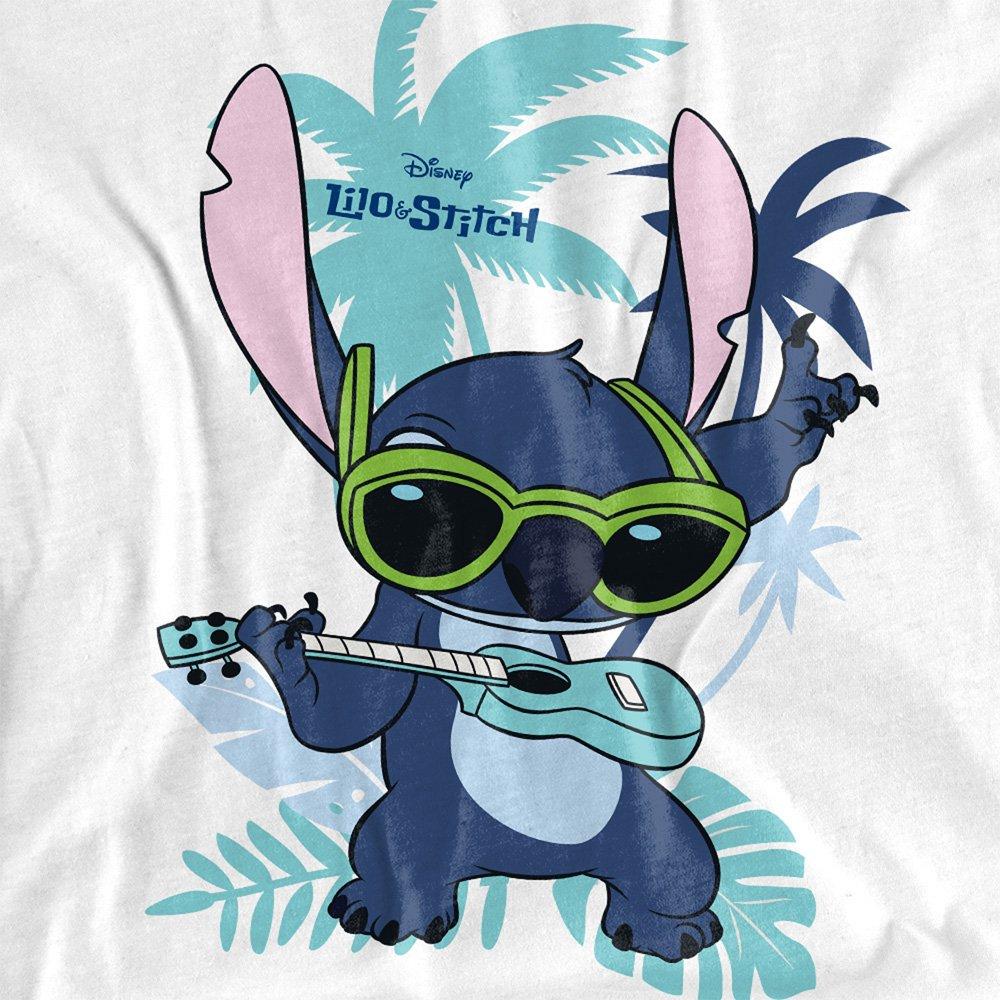 White - Disney - Lilo & Stitch Palm Tree T-Shirt White - 2