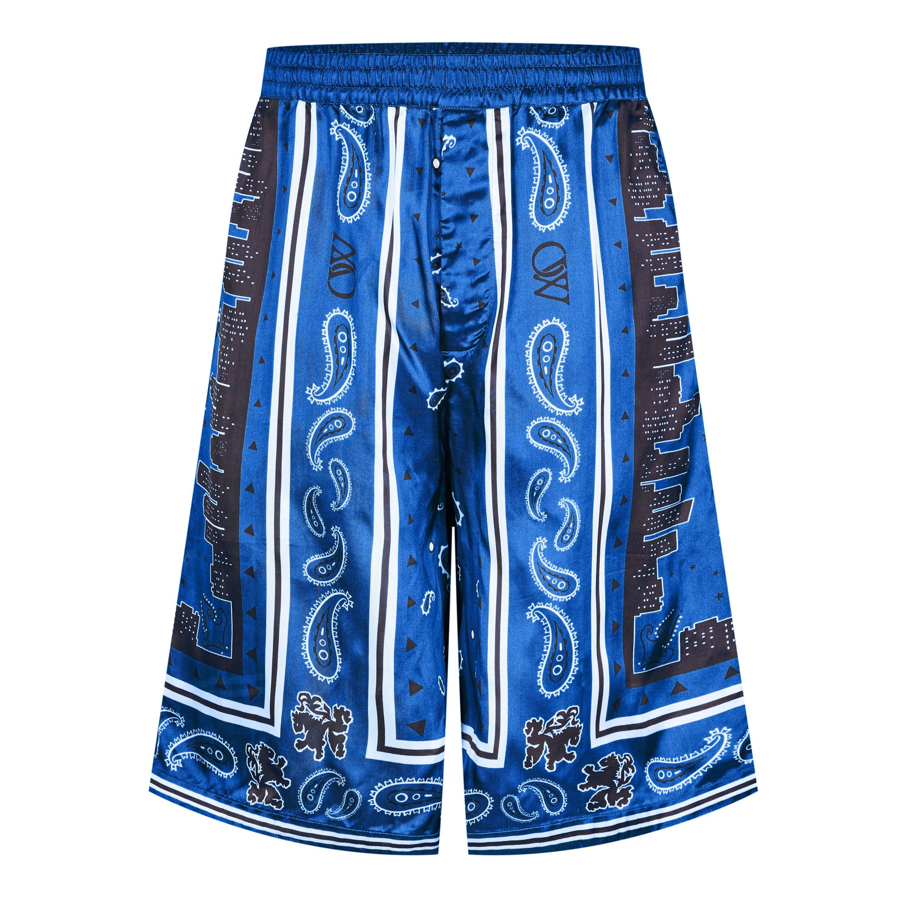 Nautical B - Off White - Men's Bandana Relaxed Fit Chino Shorts - 1