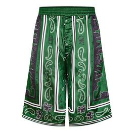 Off White Men's Bandana Shorts, Bandana Design