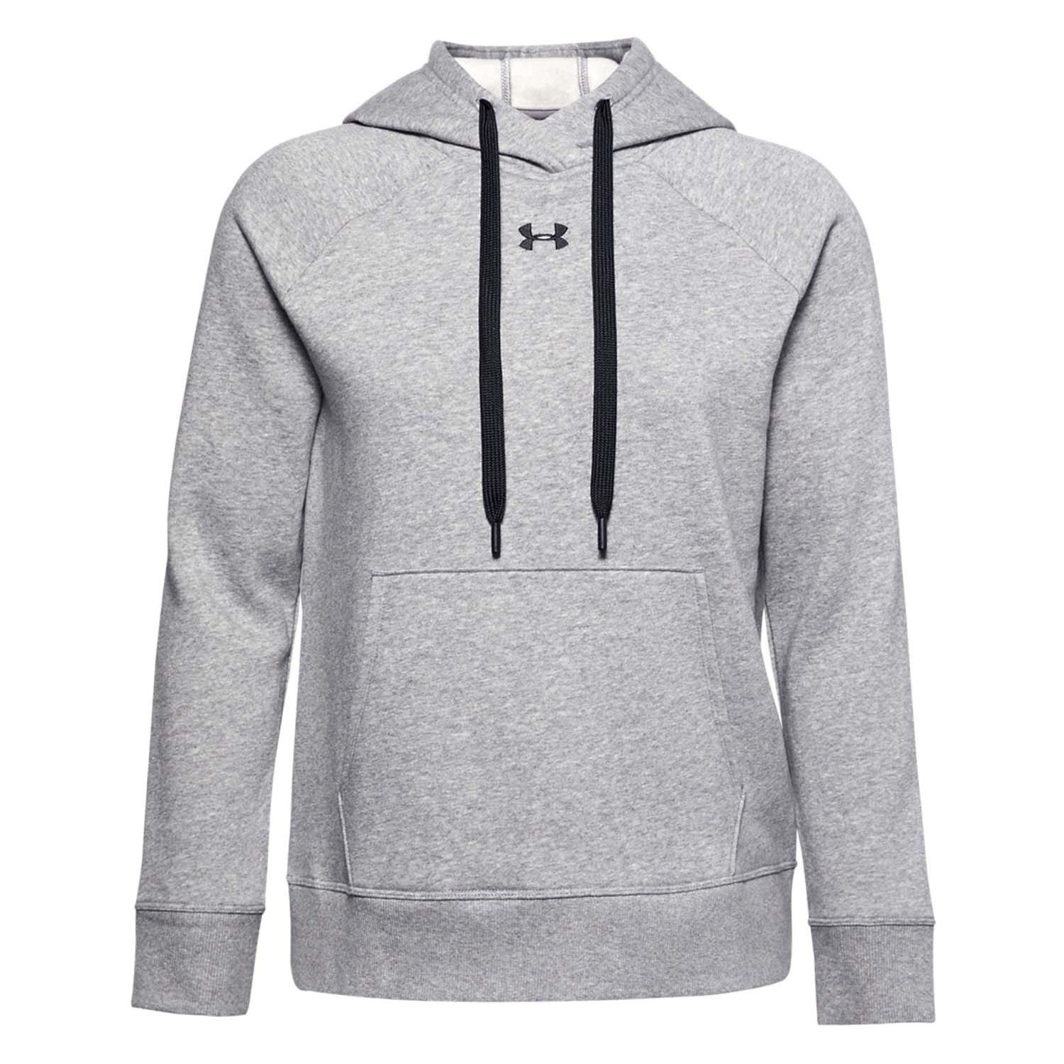 Grey - Under Armour - Rival Fleece HB Hoodie - 3