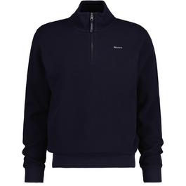 Gant WAFFLE TEXTURE HALF ZIP CREAM S