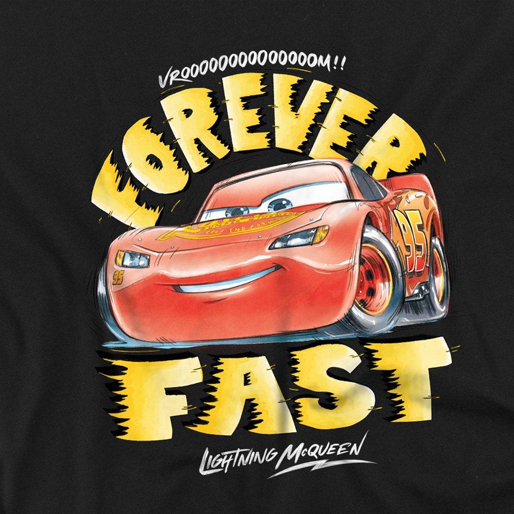 Black - Disney - Cars Lightning Mcqueen Forever Fast Kids T-Shirt - 2