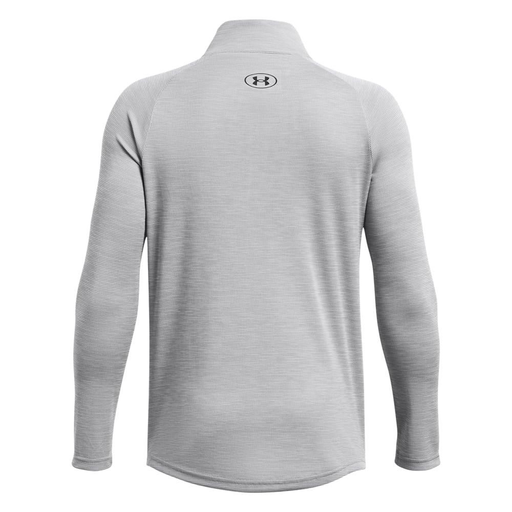 Grey - Under Armour - Tech Textured 1/2 Zip Long Sleeve Top - 2