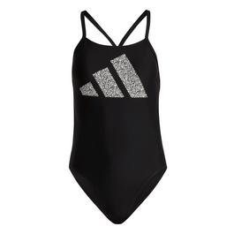 adidas tint 3 Bar Logo Print Swimsuit Womens