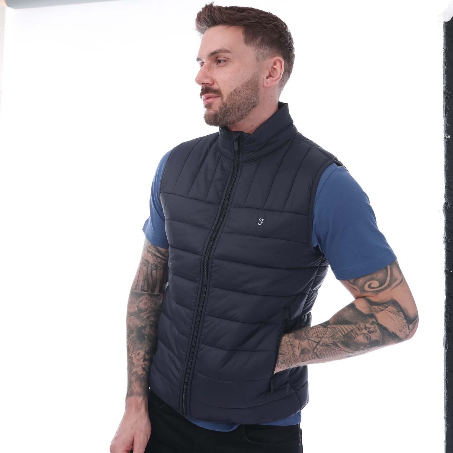 Navy - Farah - Arsenal Wadded Gilet - 4