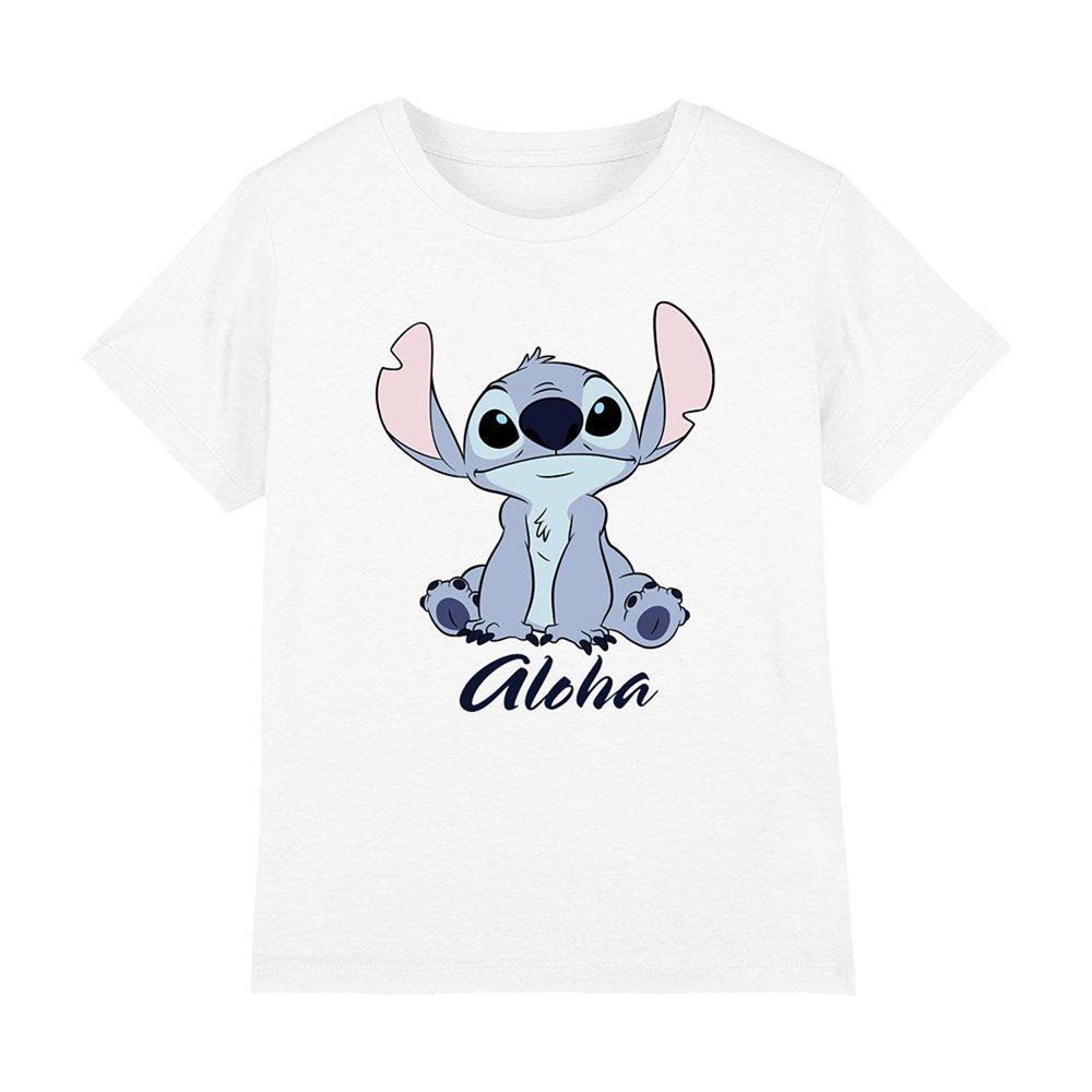 White - Disney - Lilo & Stitch Aloha Girls T-Shirt White - 1