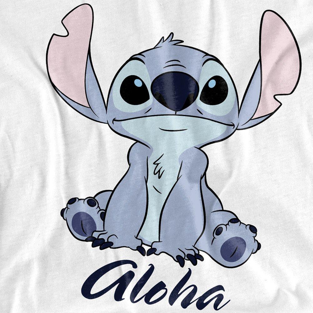 White - Disney - Lilo & Stitch Aloha Girls T-Shirt White - 2