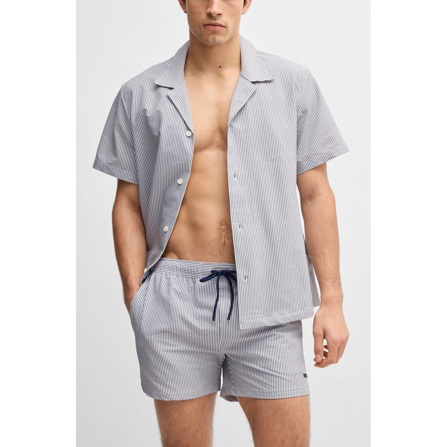 Navy - Boss - Velvetfish Swim Shorts - 2