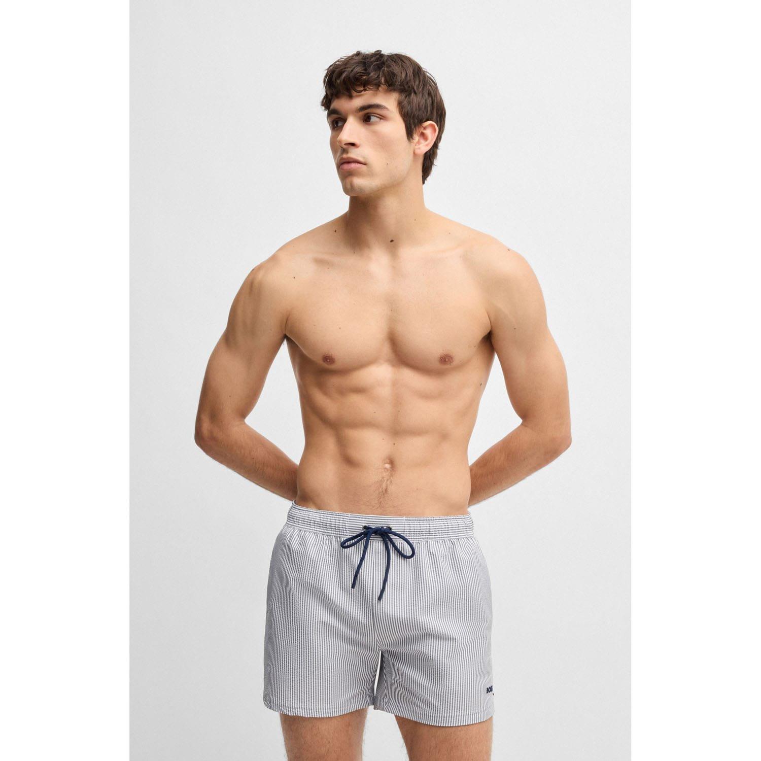 Navy - Boss - Velvetfish Swim Shorts - 3