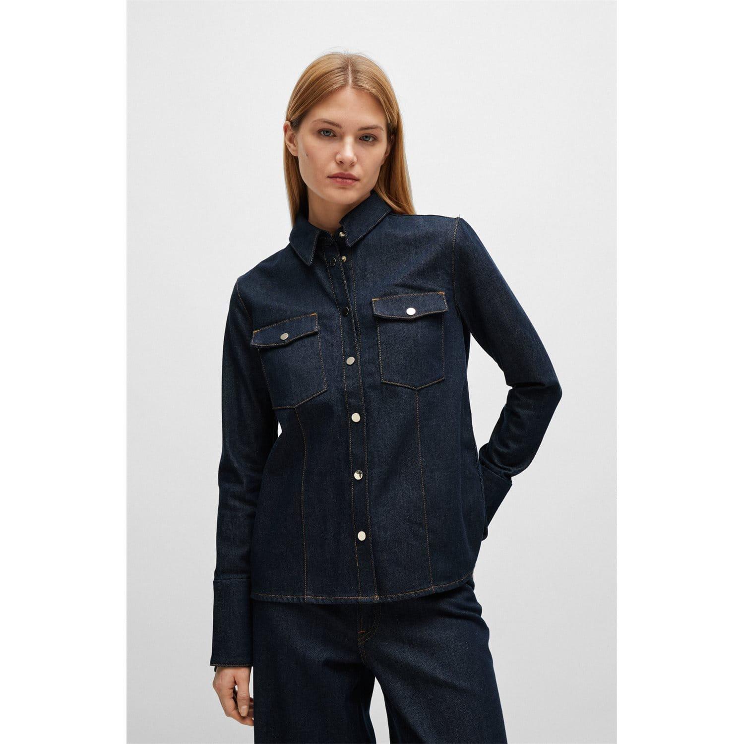 Boss Stretch-Cotton Denim Shirt