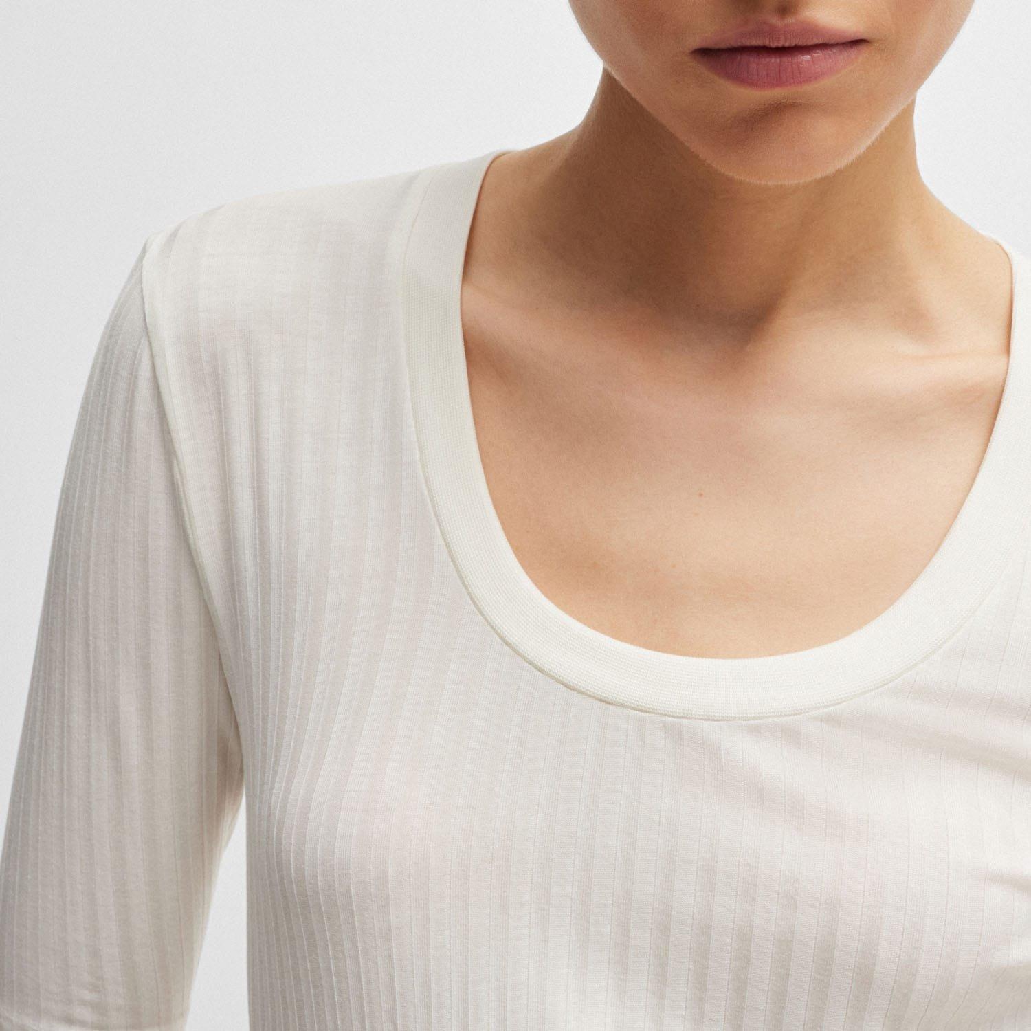 White - Boss - Effilie Scoop-Neck Top - 3