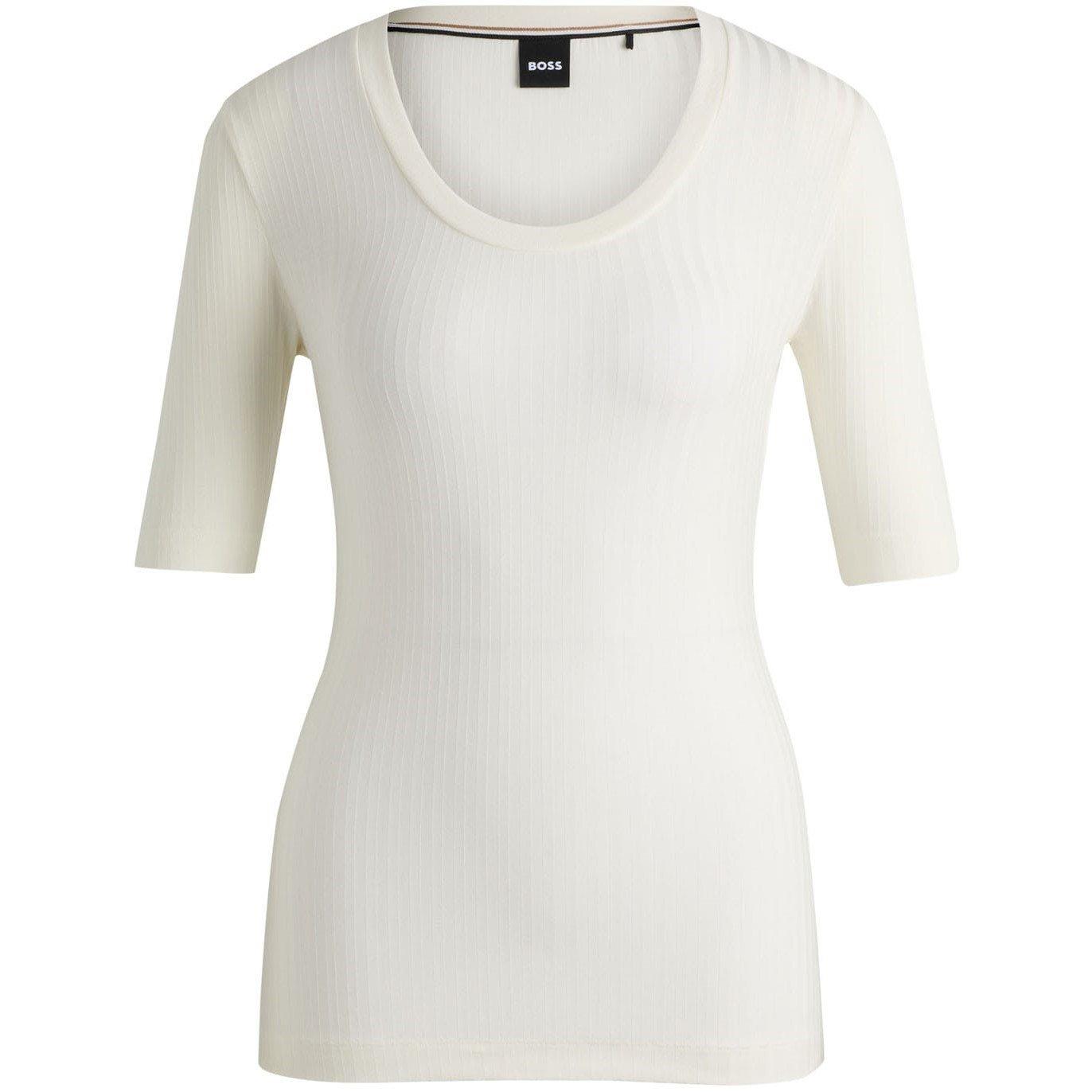 White - Boss - Effilie Scoop-Neck Top - 4
