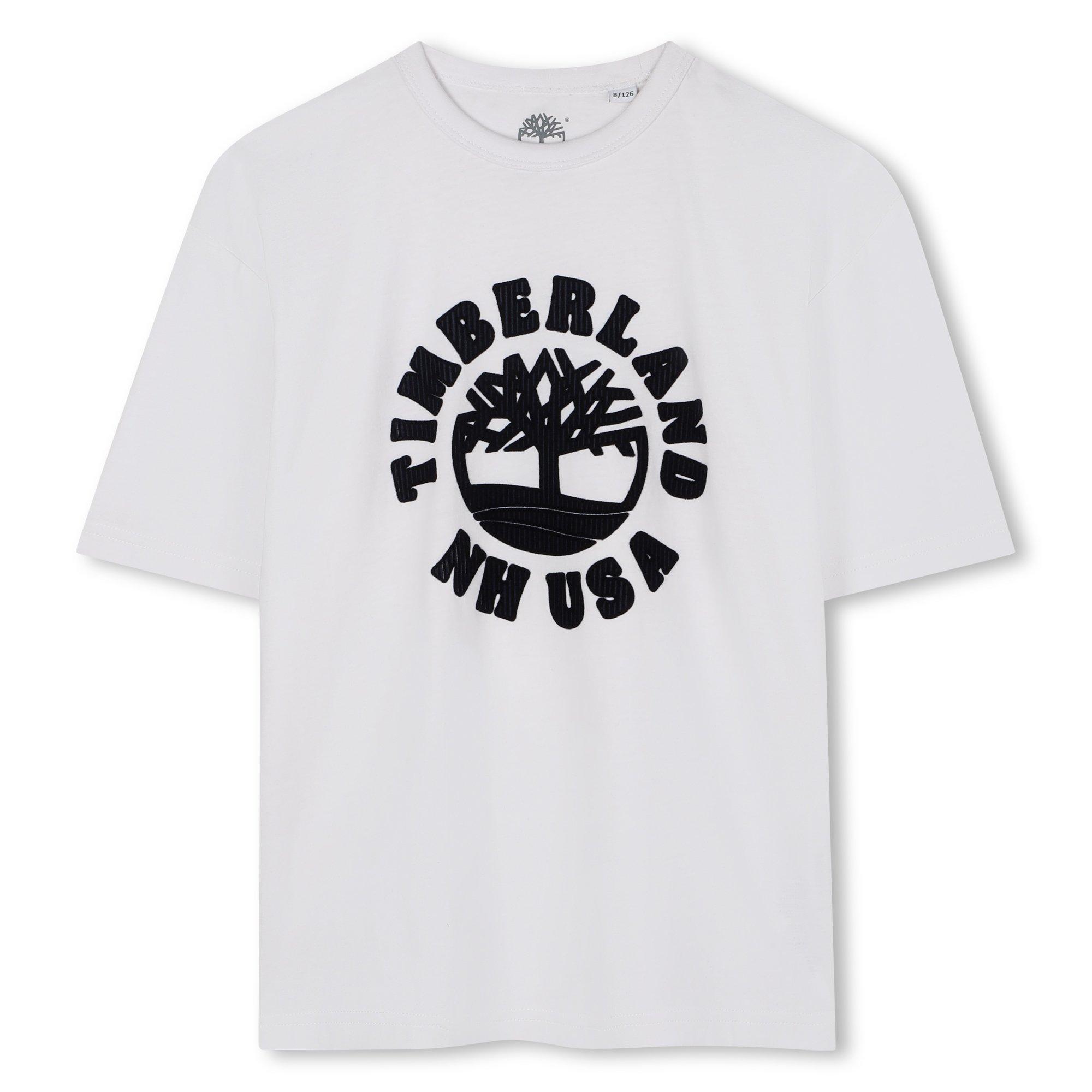 Timberland  Kids' Timb Logo T-Shirt - White/Black - 4 Years