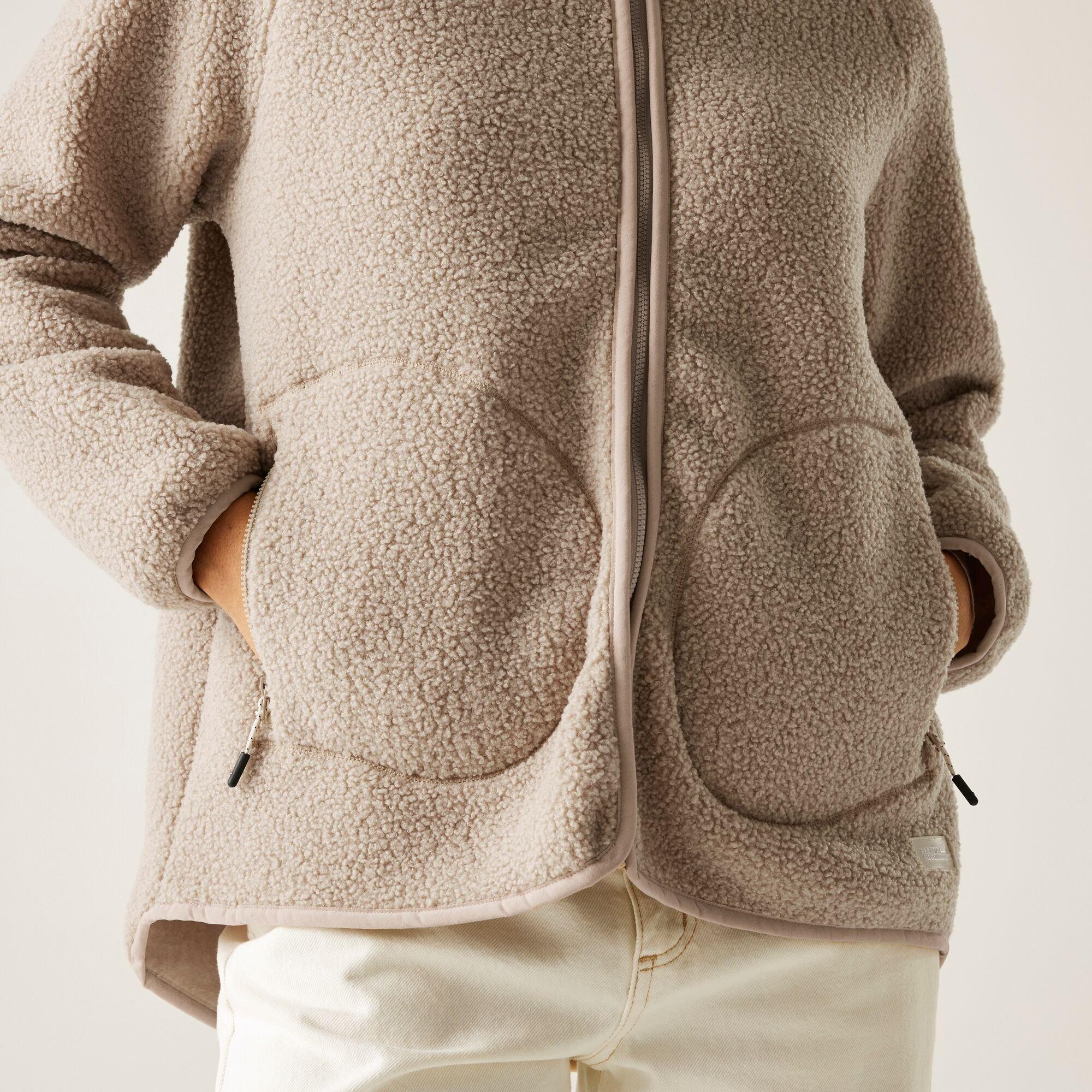 Taupe Beige - Regatta - Womens Frankie Borg Full Zip Fleece - 4