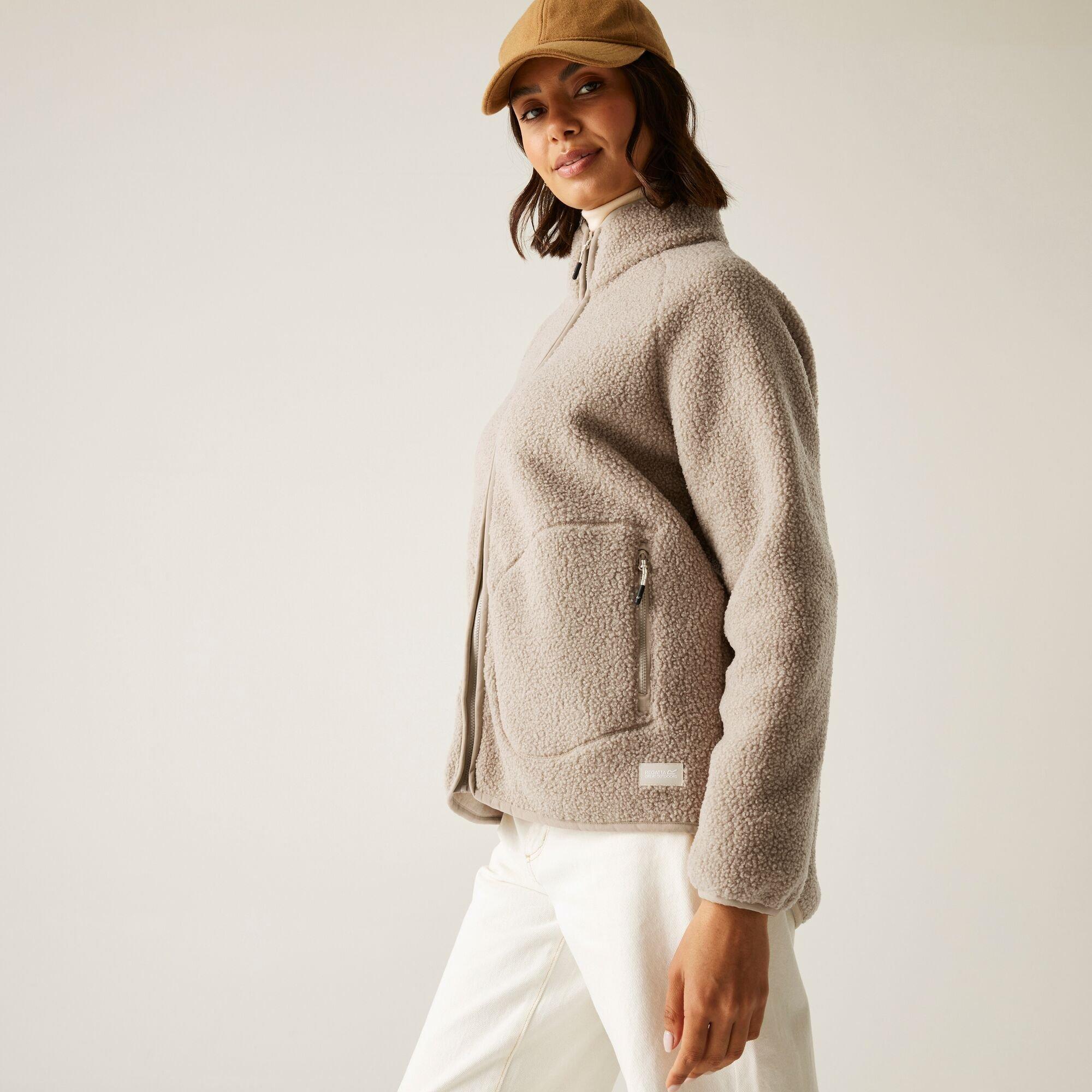 Taupe Beige - Regatta - Womens Frankie Borg Full Zip Fleece - 5
