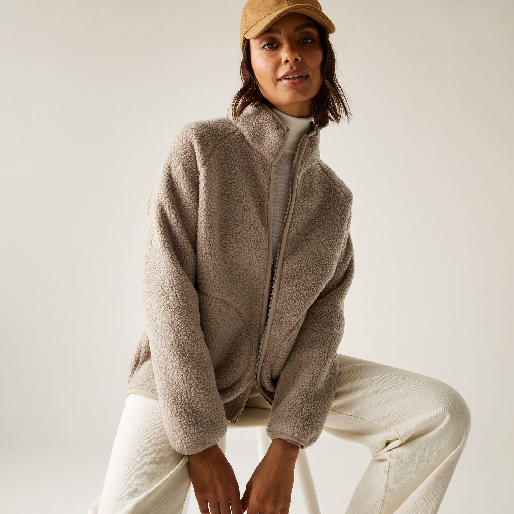 Taupe Beige - Regatta - Womens Frankie Borg Full Zip Fleece - 6