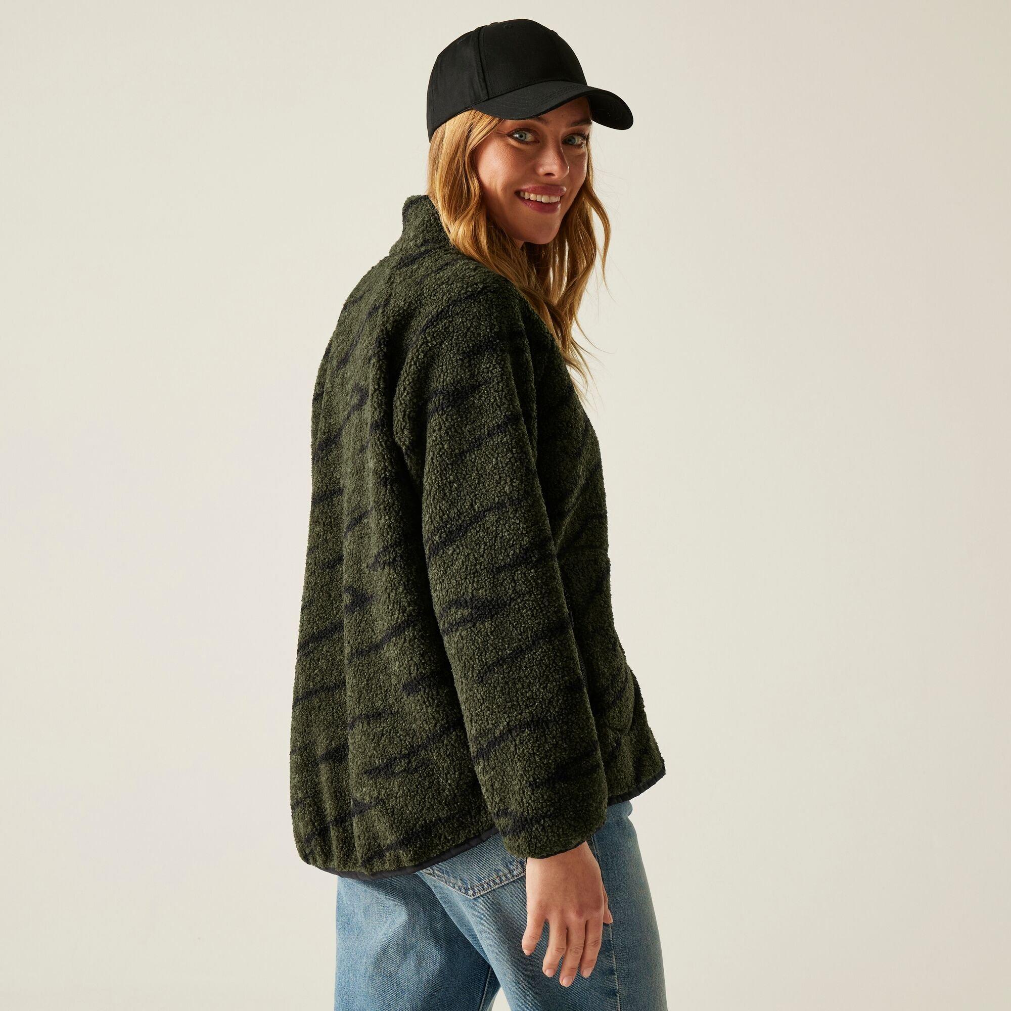 Khaki Black Abs - Regatta - Womens Frankie Borg Full Zip Fleece - 2