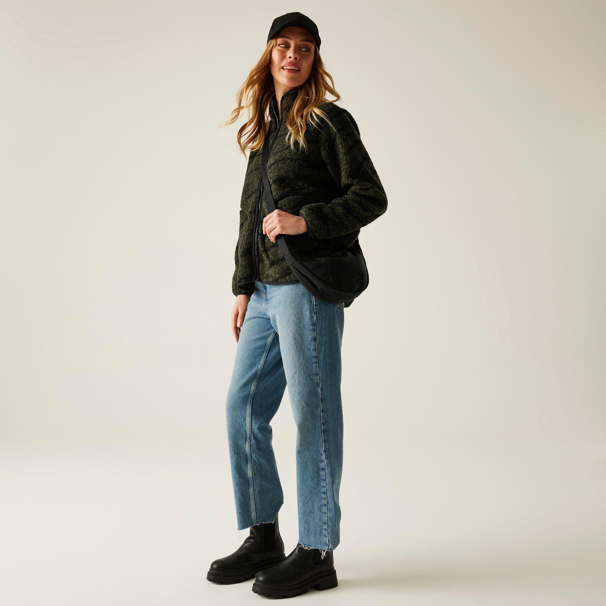 Khaki Black Abs - Regatta - Womens Frankie Borg Full Zip Fleece - 3