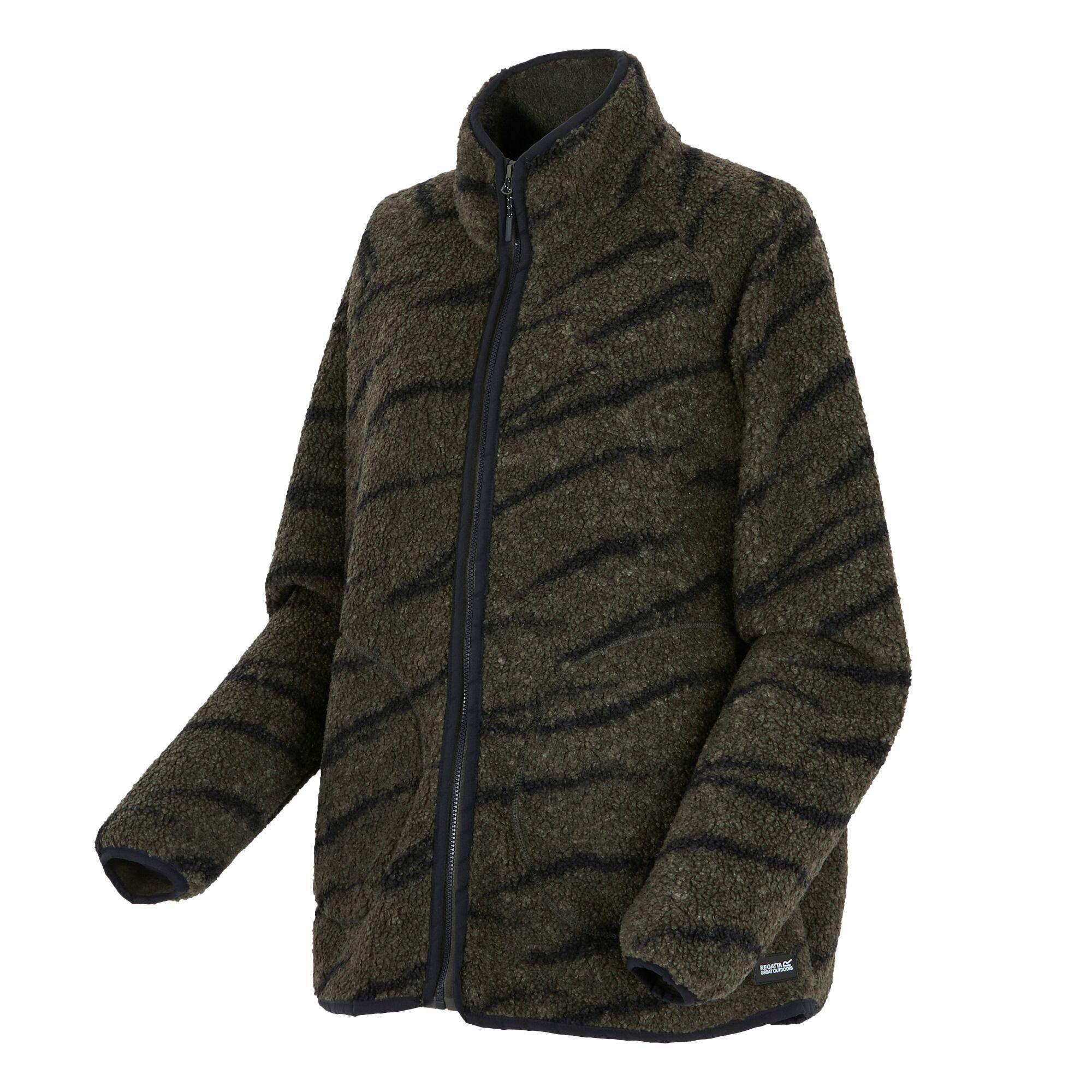 Khaki Black Abs - Regatta - Womens Frankie Borg Full Zip Fleece - 8