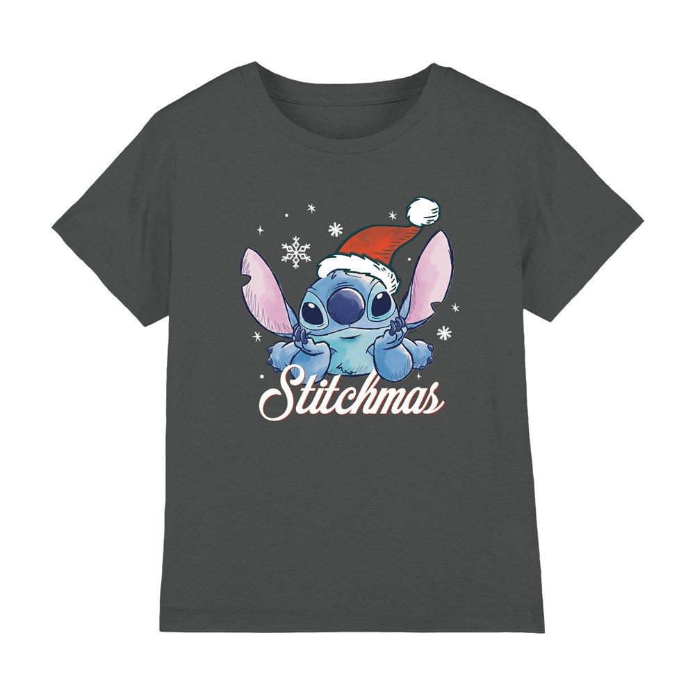 Charcoal - Disney - Lilo & Stitch A Stitchmas Christmas Kids T-Shirt C - 1