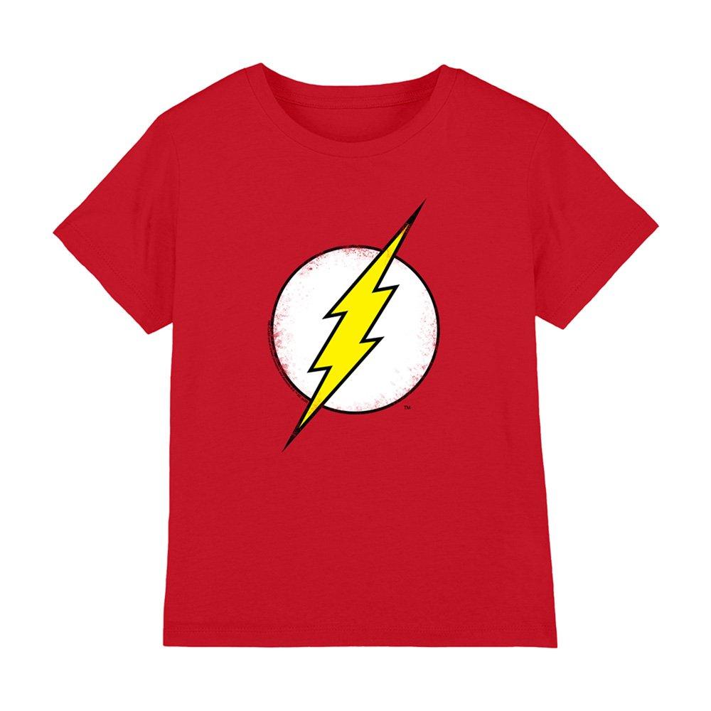 Red - DC Comics - Distressed Flash Logo Cotton T-Shirt - 1