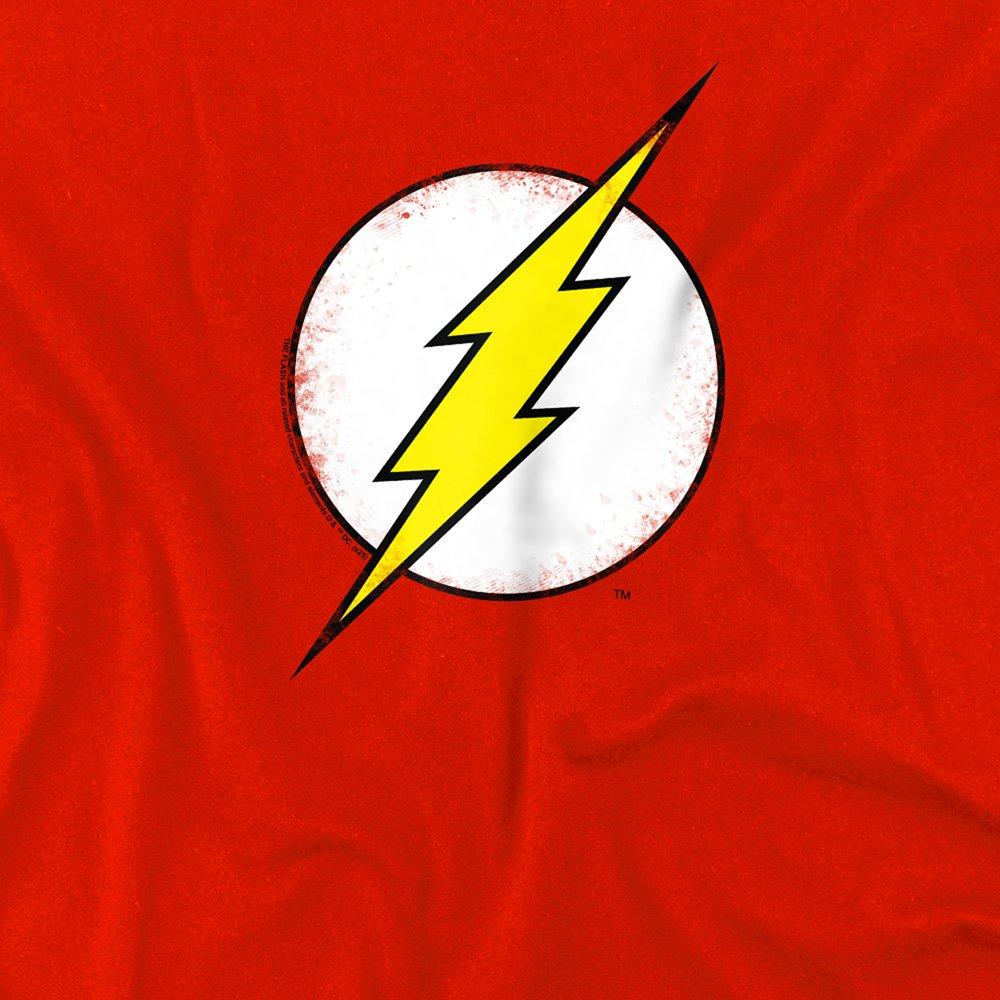 Red - DC Comics - Distressed Flash Logo Cotton T-Shirt - 2