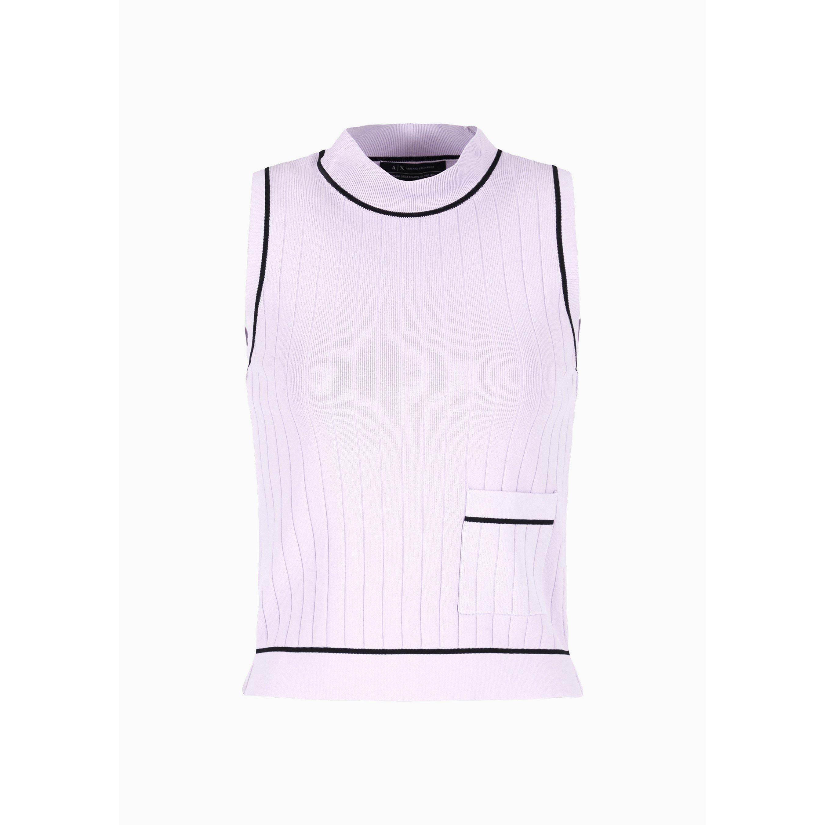 Lilac 1354 - Armani Exchange - Women's Knitted Sweater Vest - 4