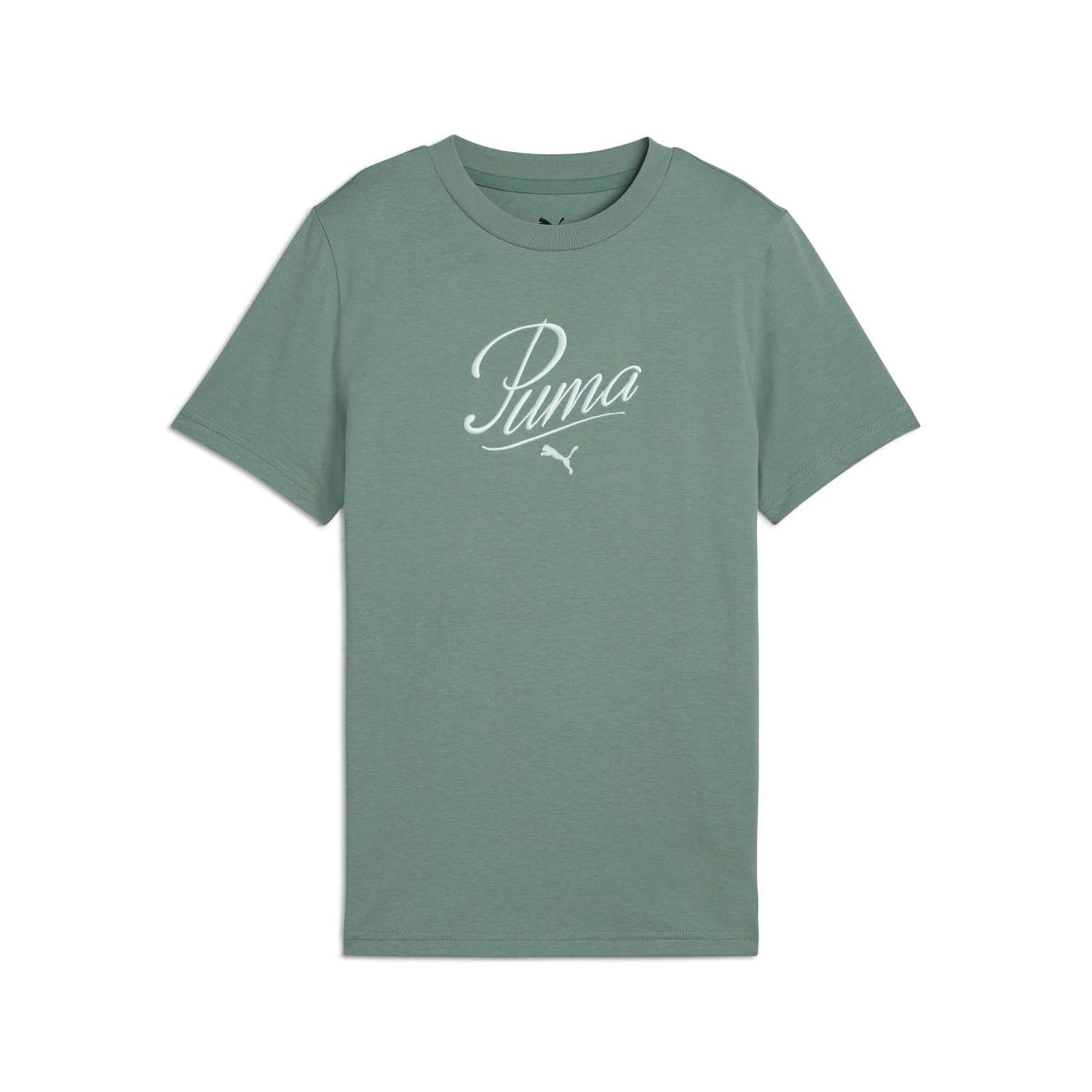Green - Puma - Essential Script T-Shirt - 1