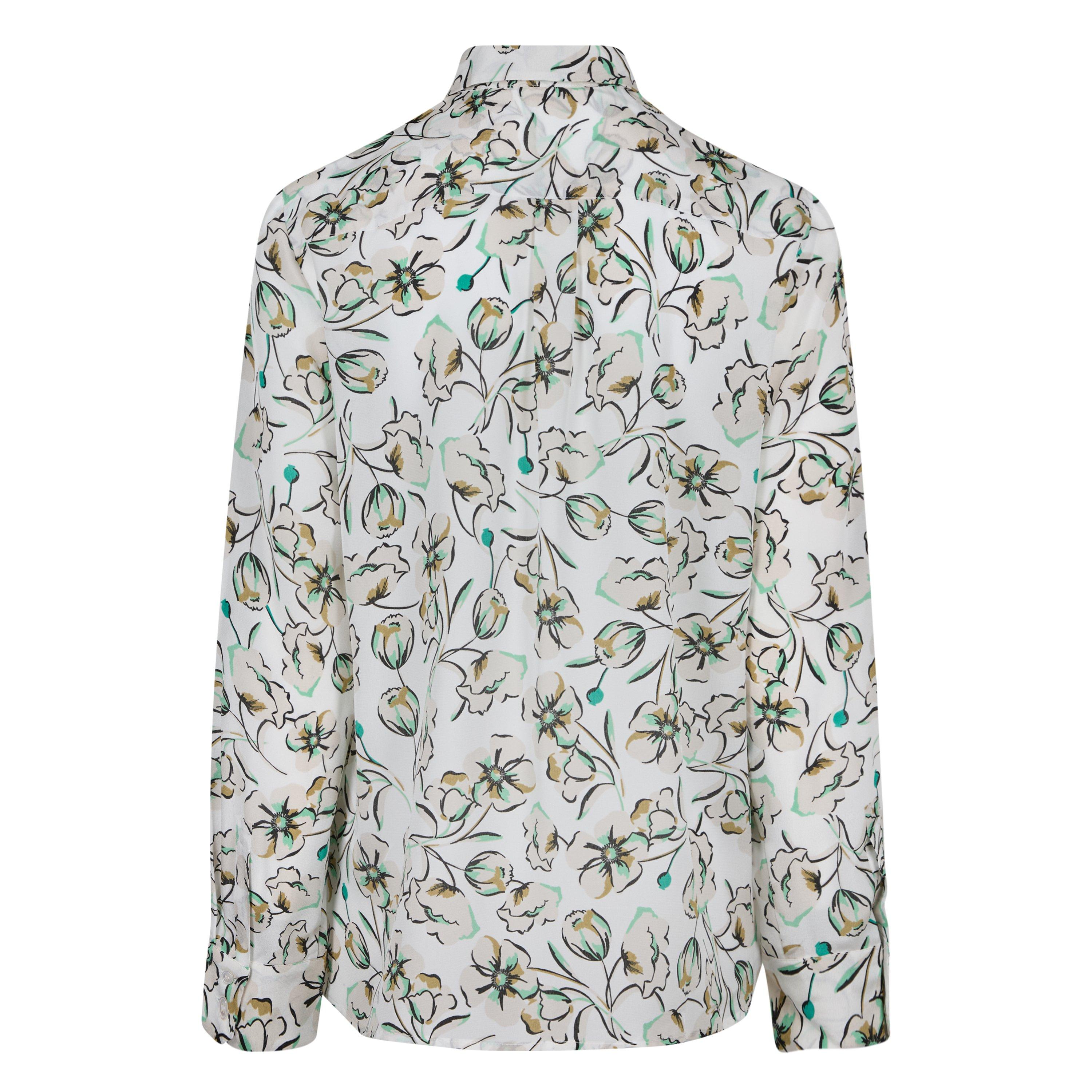 Green 008 - Marella - Women's Goccia Floral Long-Sleeve Patterned Shirt - 5