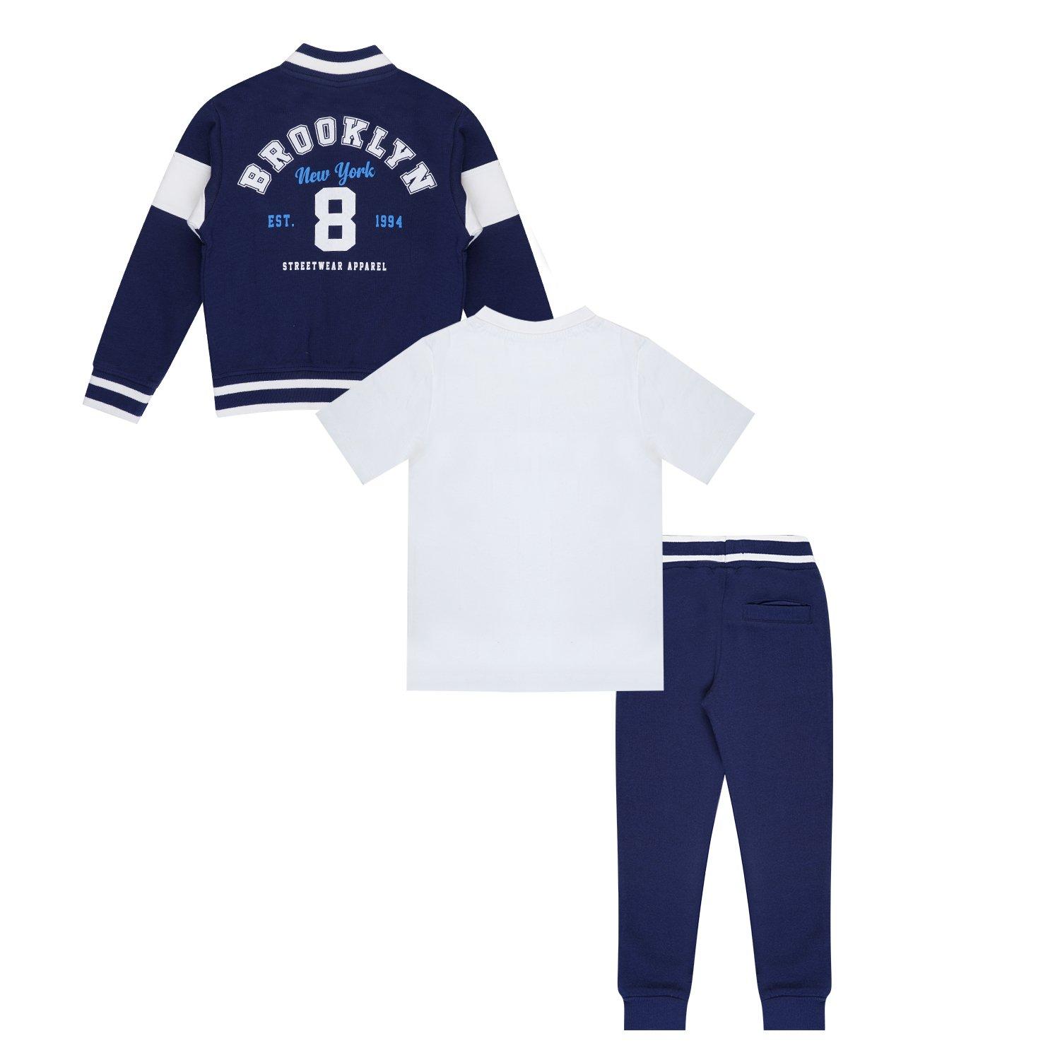 Marineblau/Weiß - Firetrap - Brooklyn Top and Trouser Set with Jacket Infants - 8