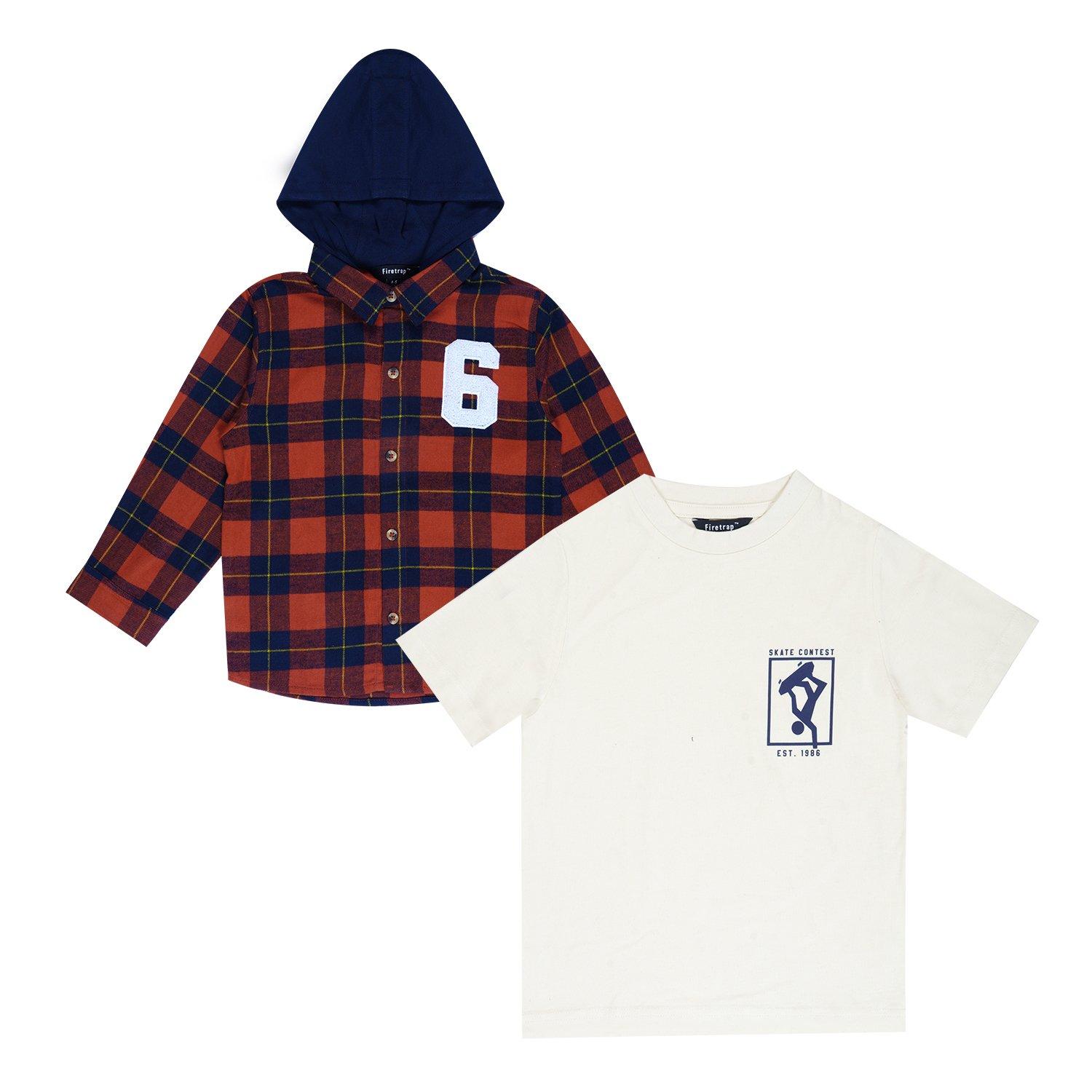 Multi - Firetrap - Kids' Check Overshirt - 1