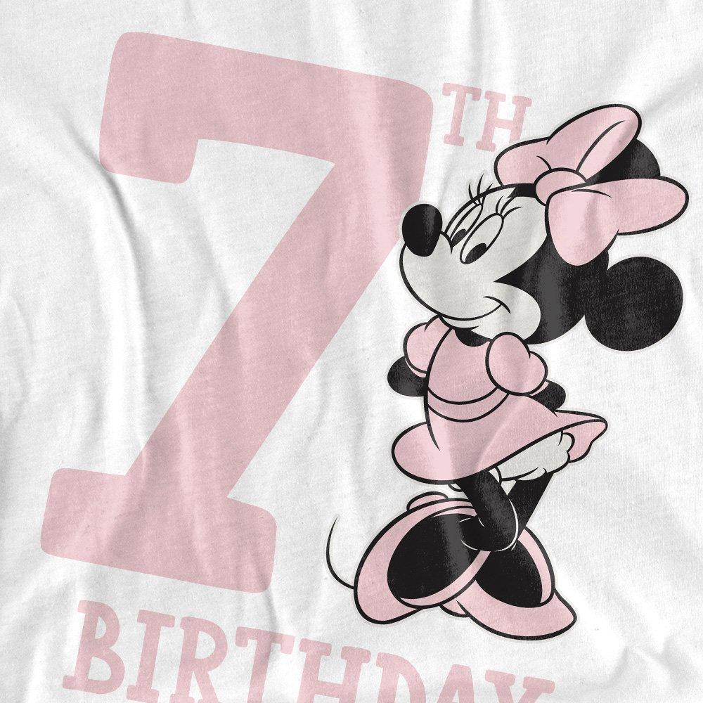 White - Minnie Mouse - Minnie Mouse 7Th Birthday Shirt T-Shirt White - 2