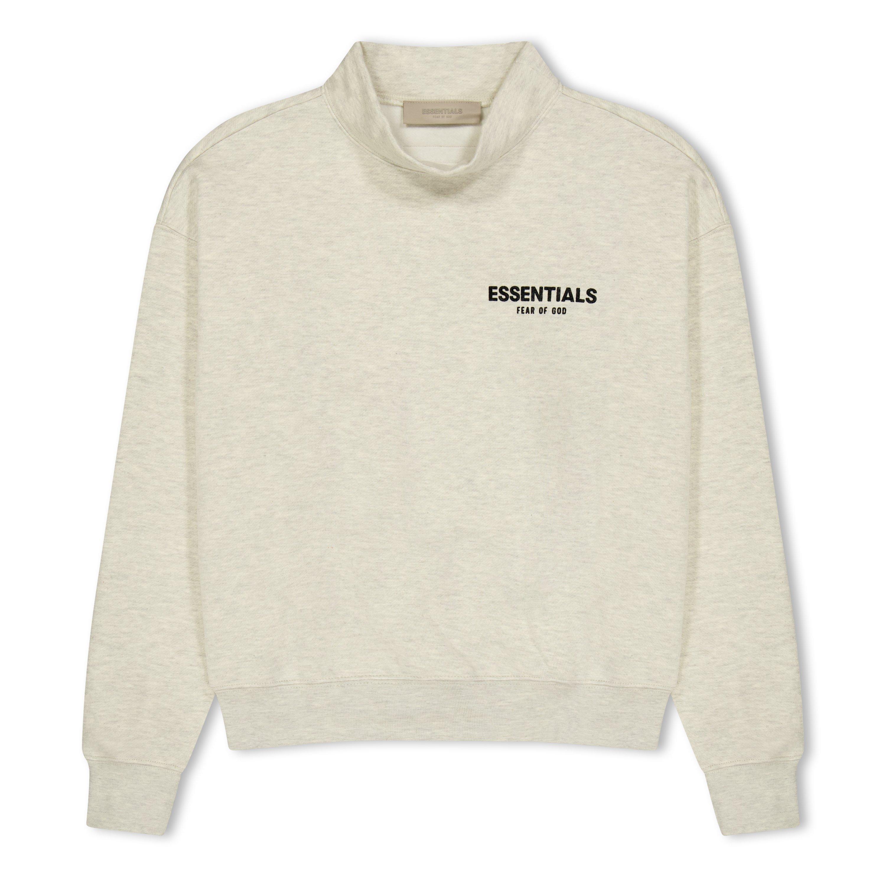 Fear Of God Essentials  Kids ' Mockneck Turtle Neck Jumper - Light Oatmeal - 10 Yrs