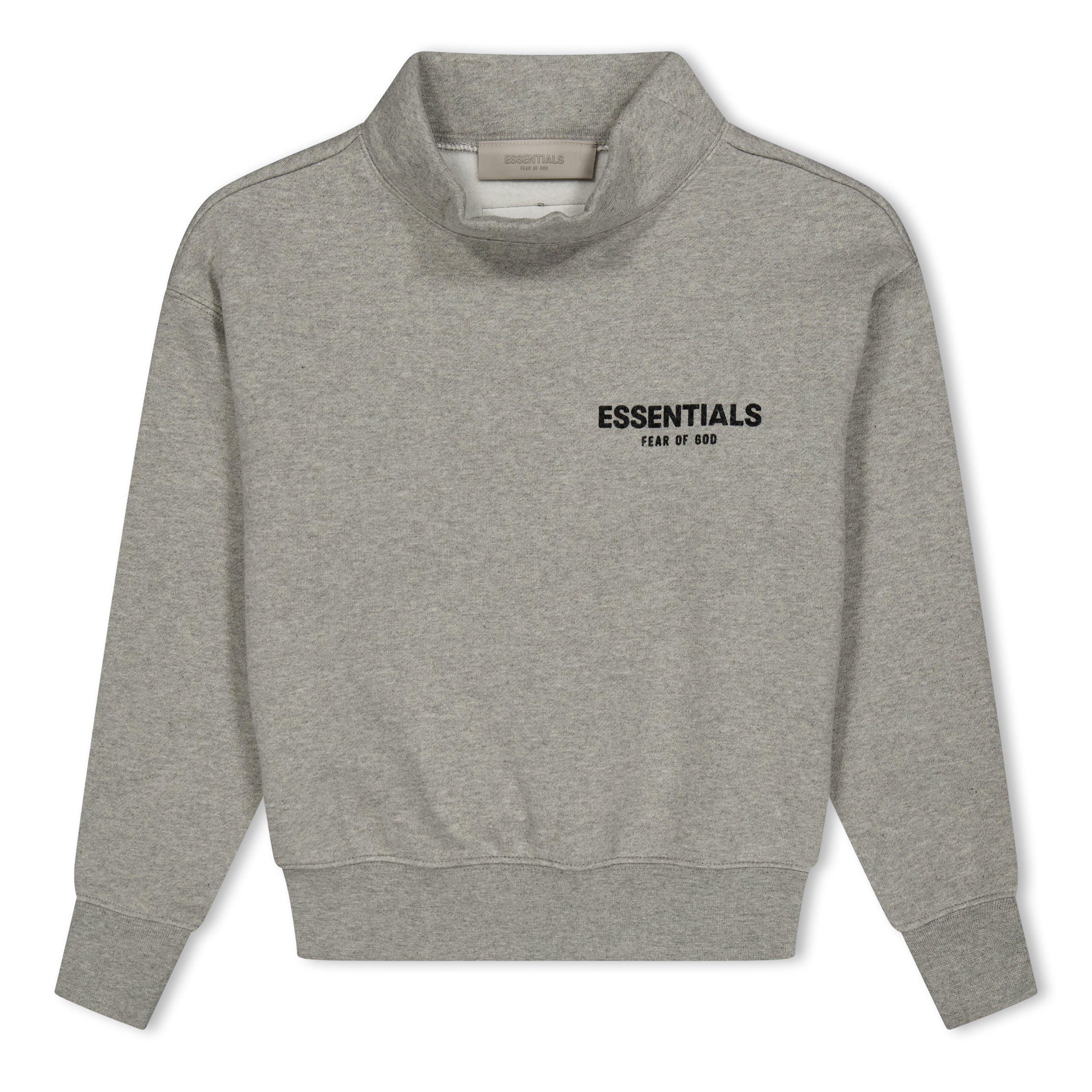 Fear Of God Essentials  Kids ' Mockneck Turtle Neck Jumper - Dark Oatmeal - 12 Yrs