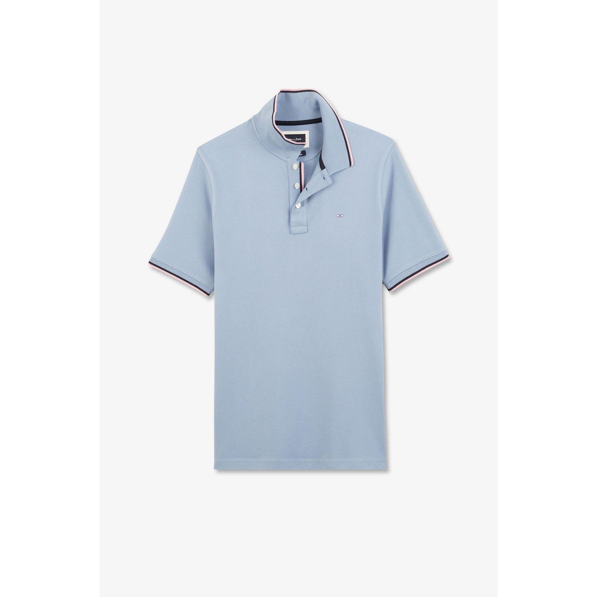 Eden Park Blue polo shirt in Pima cotton