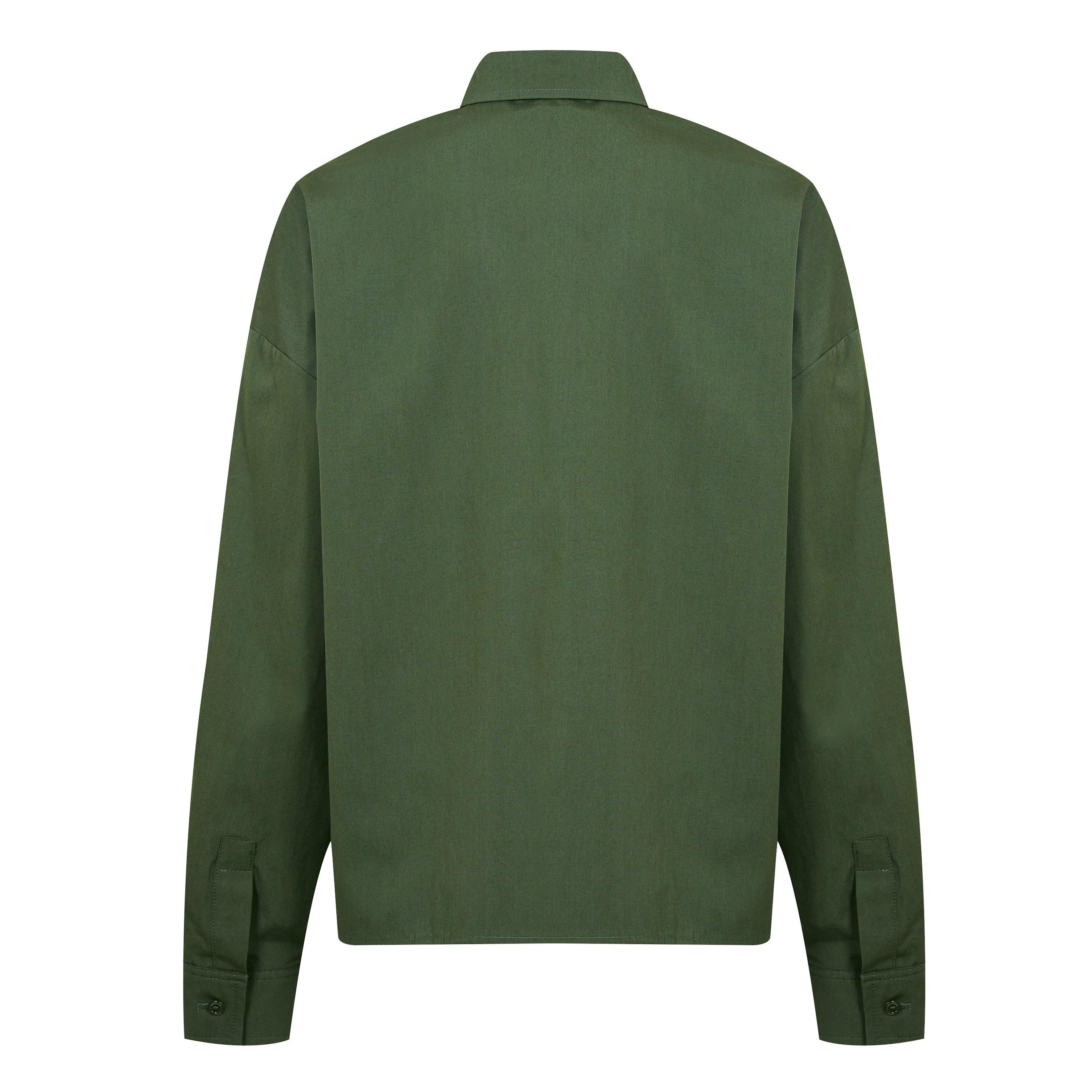 Kaki 011 - Weekend Max Mara - Women's Carter Long-Sleeve Plain Shirt - 6