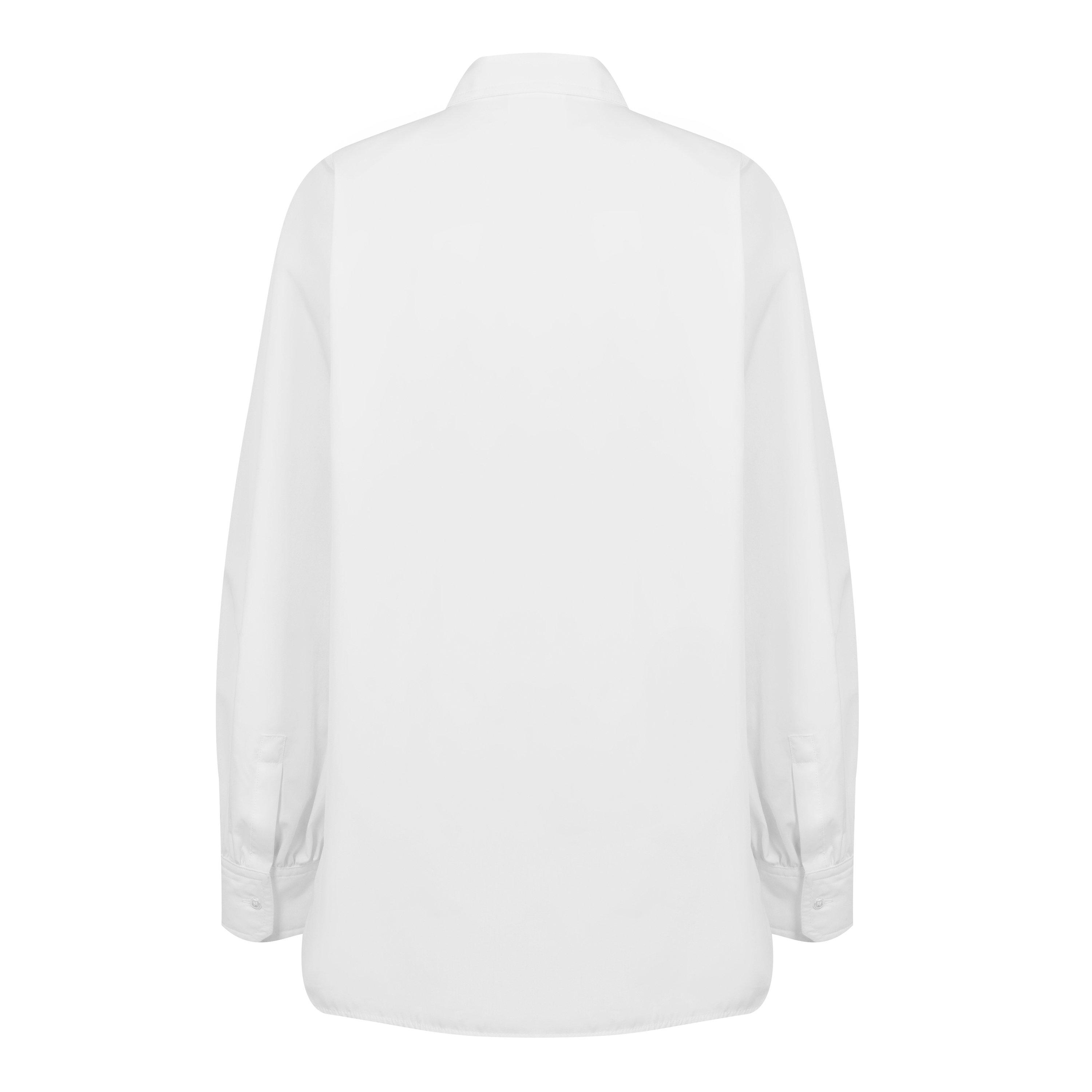 Opt White 001 - Weekend Max Mara - Women's Long-Sleeve Plain Shirt - 5