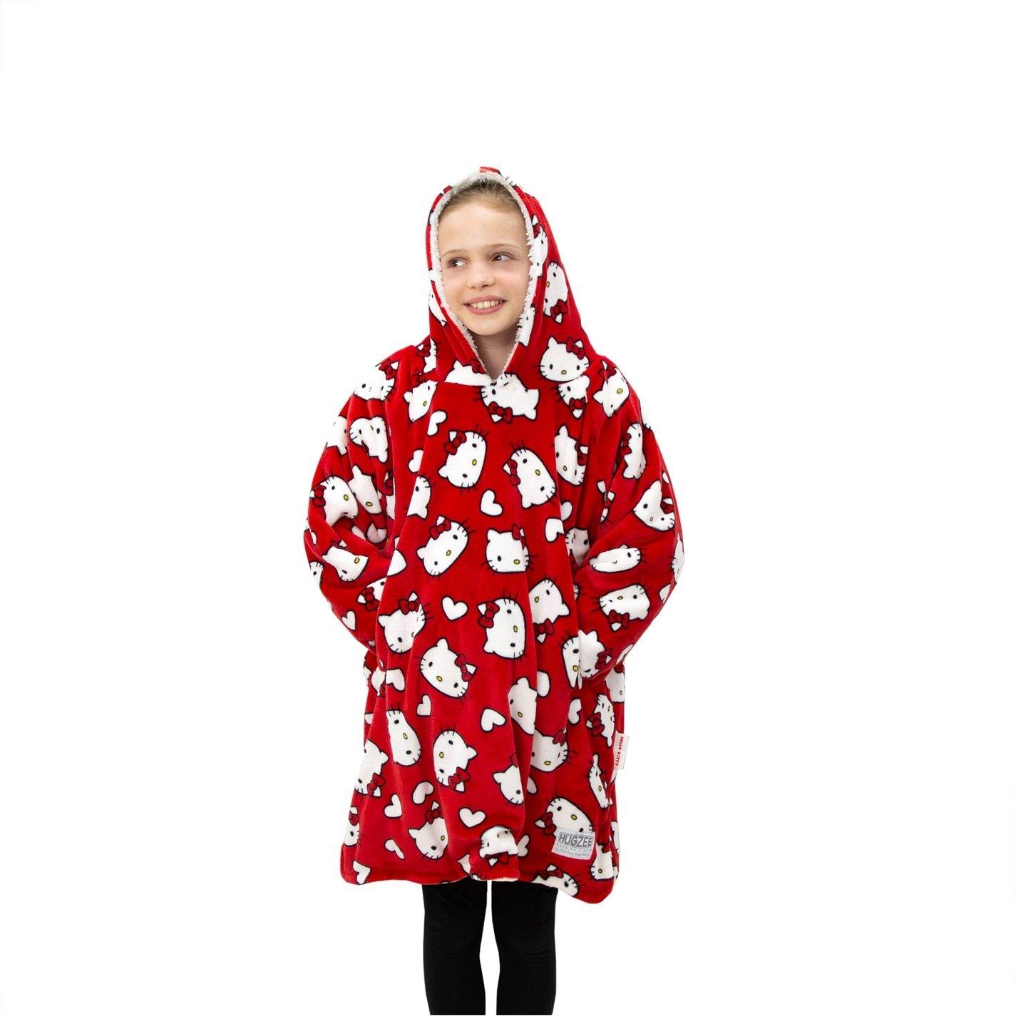 Hello Kitty - Hello Kitty - Kids' Lovehearts Fleece Fluffy Dressing Gown - 6
