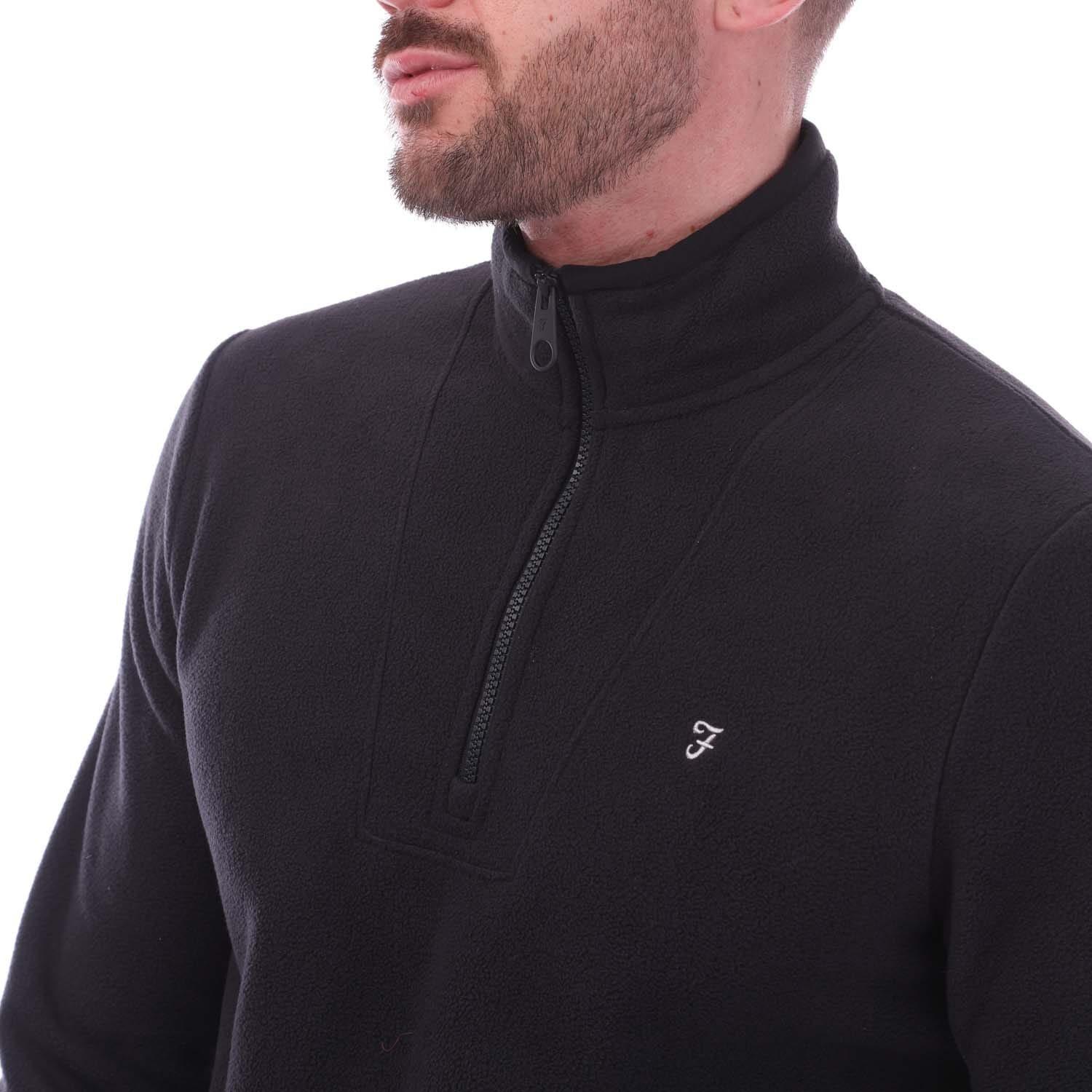 Navy - Farah - Rush quarter Zip Fleece - 4