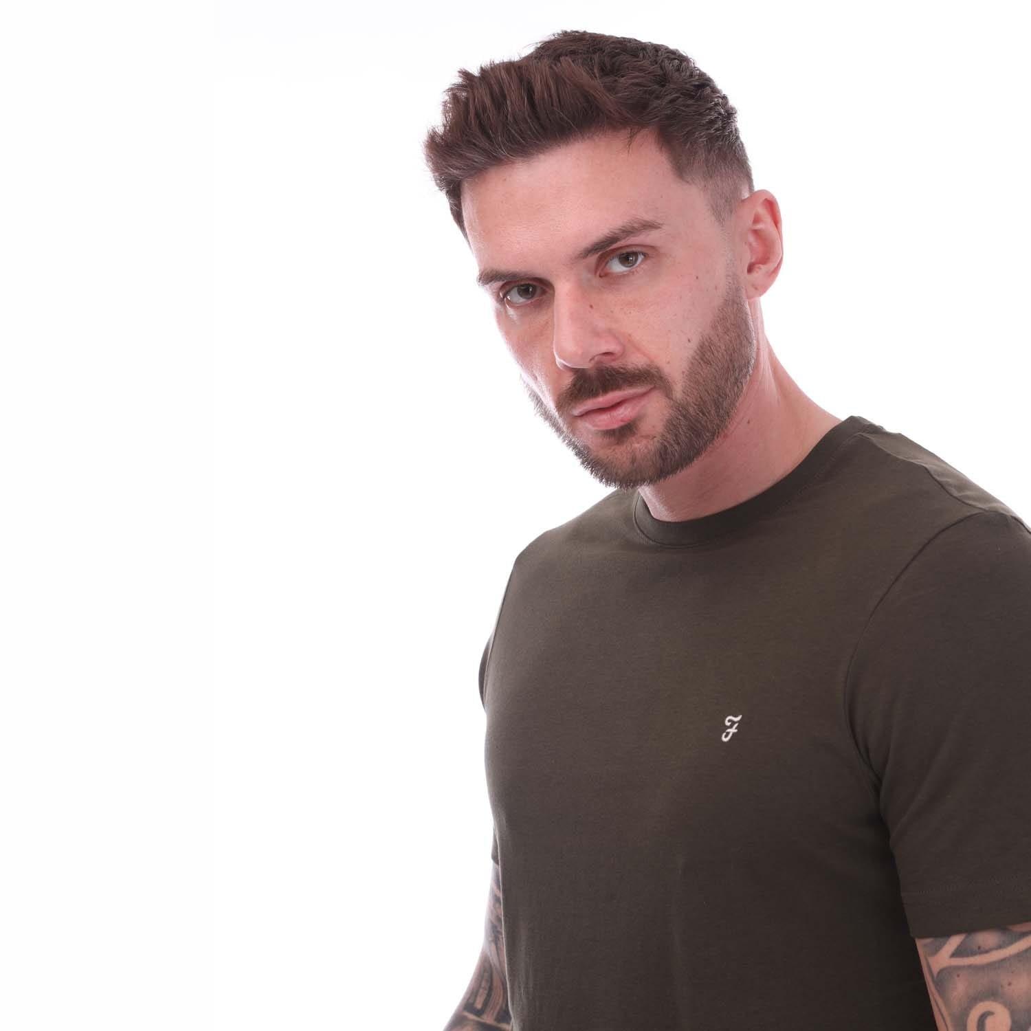 Olive - Farah - Dean Short Sleeve T-Shirt - 3